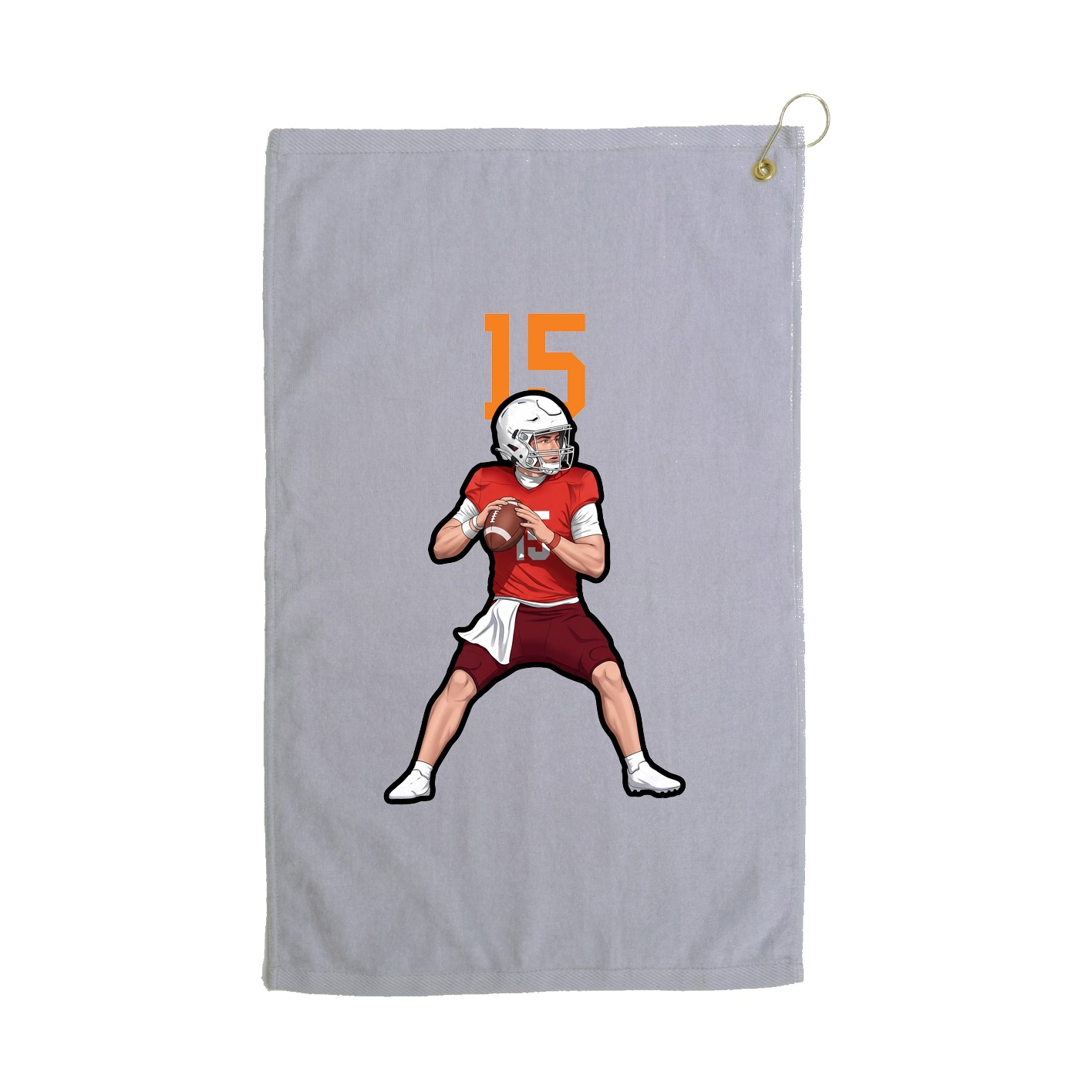Golf Towel — Number Top in Grey