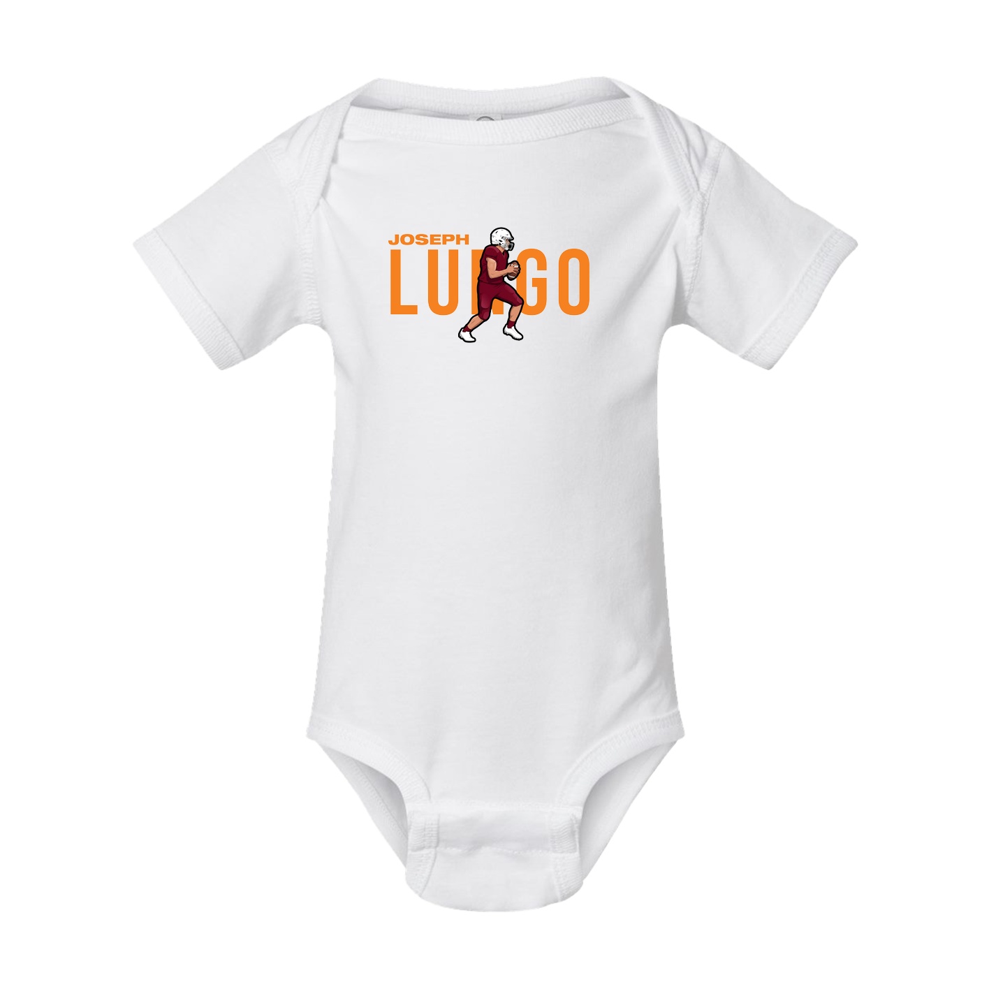 Baby Onesie — Player Name in White