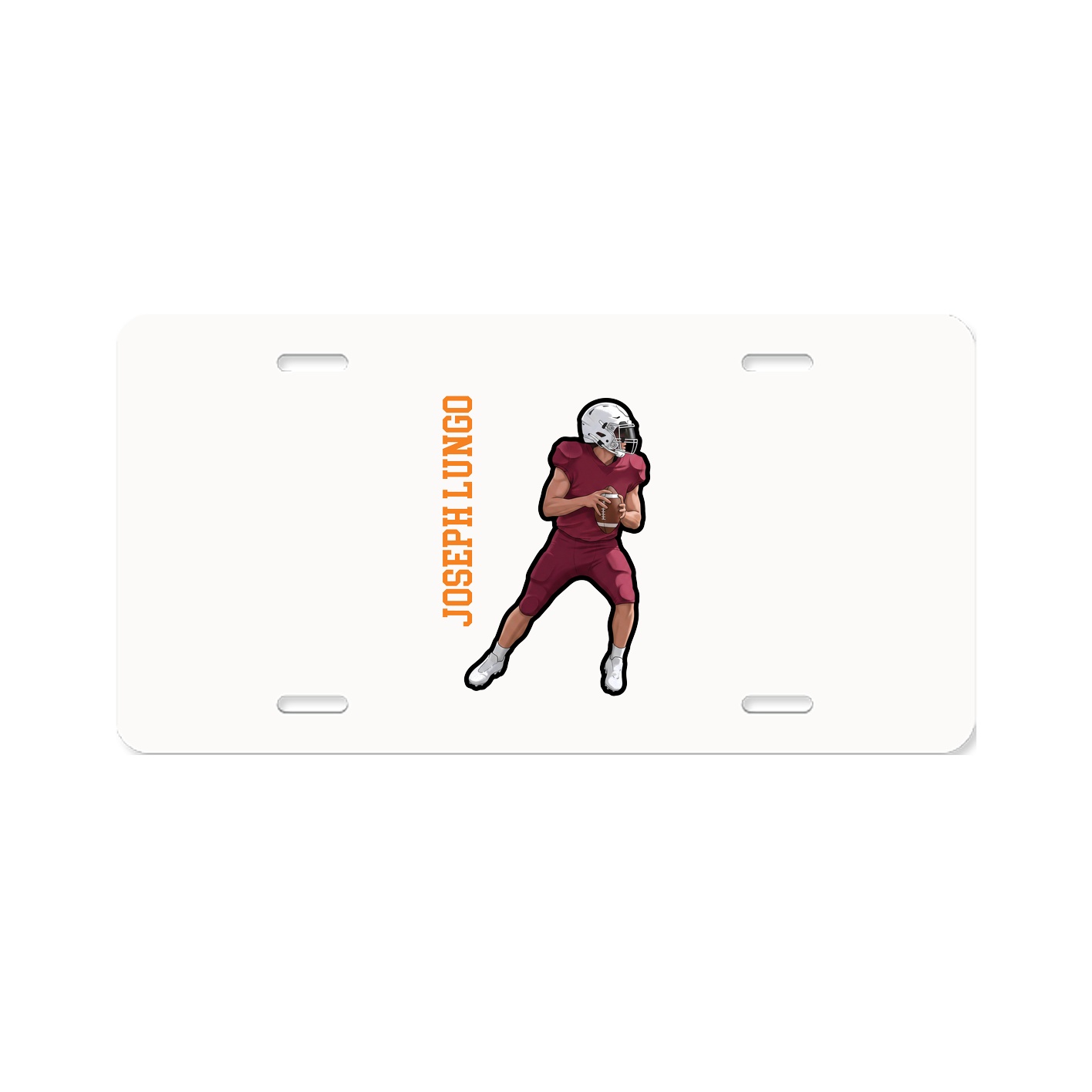 License Plate — Name Vertical in Classic