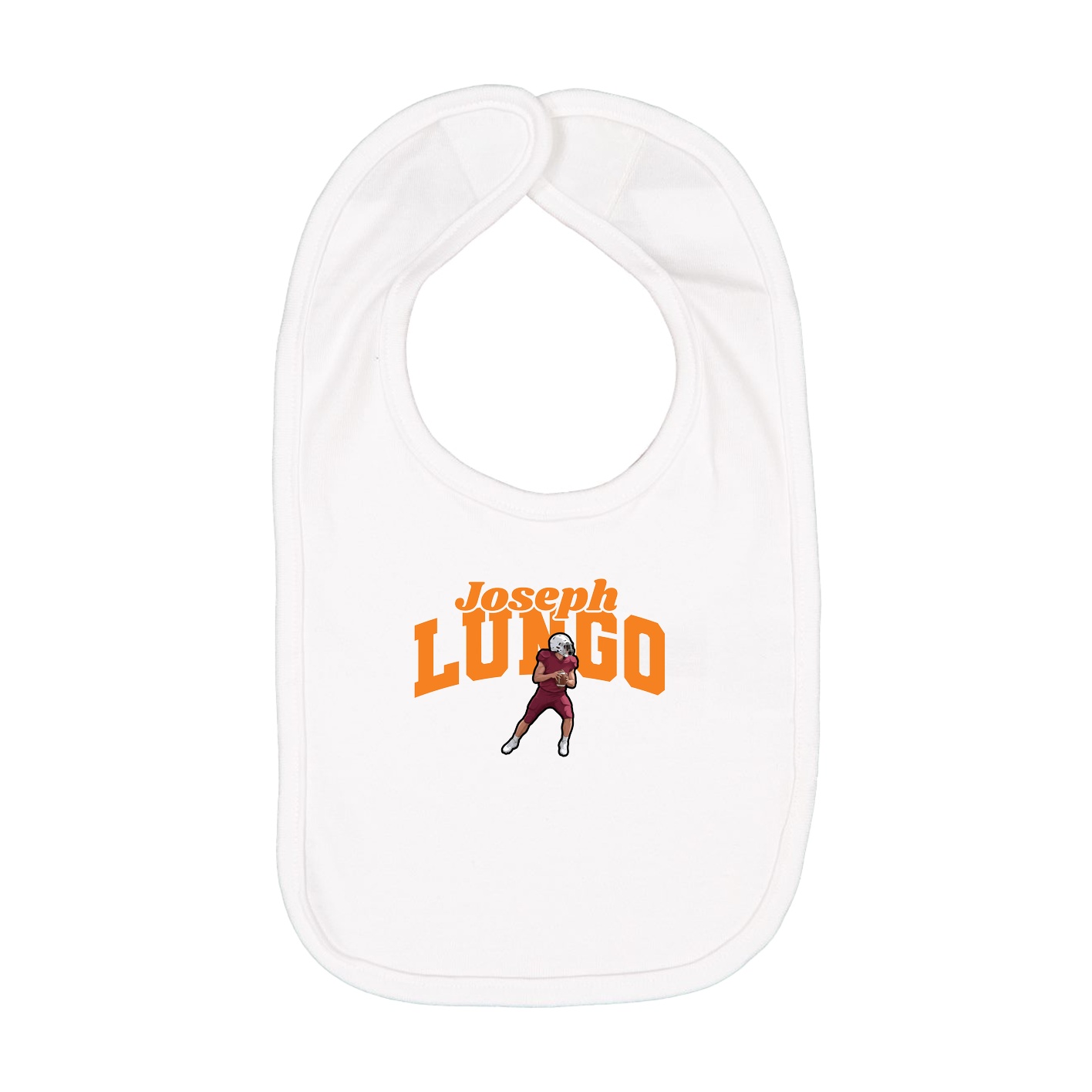 Infant Bib — Signature Arch in White