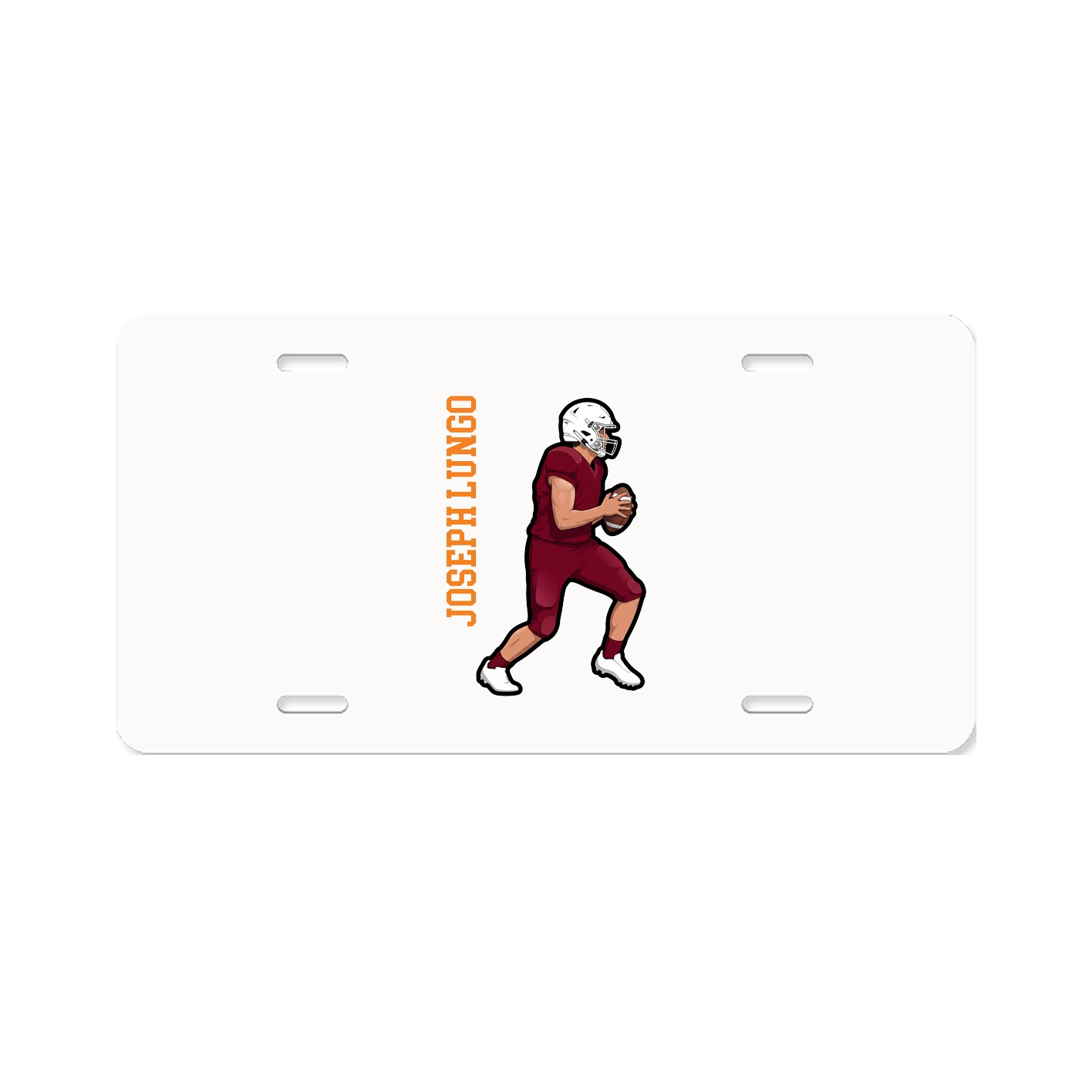 License Plate — Name Vertical in Classic
