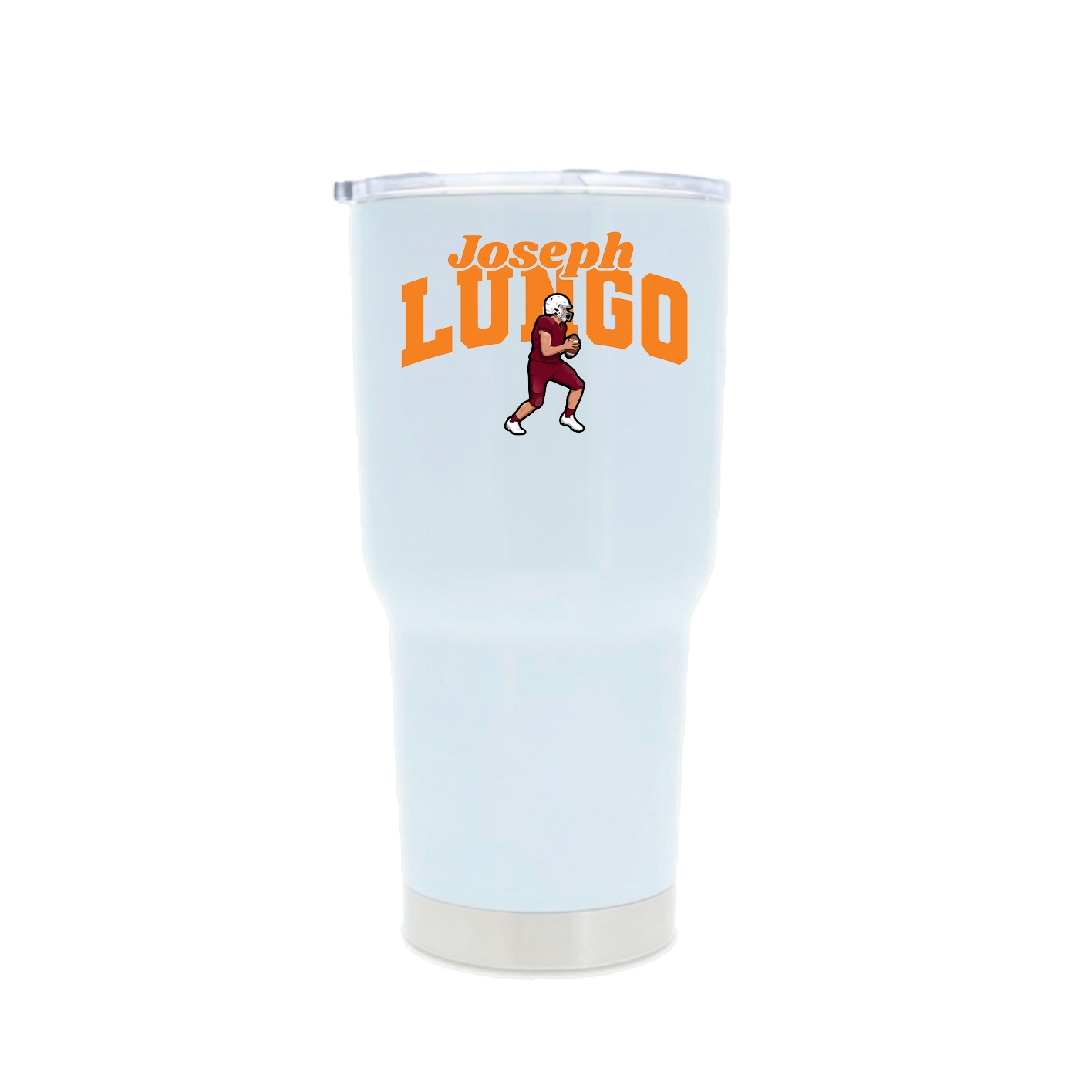 30oz Stainless Steel Tumbler — Signature Arch in White