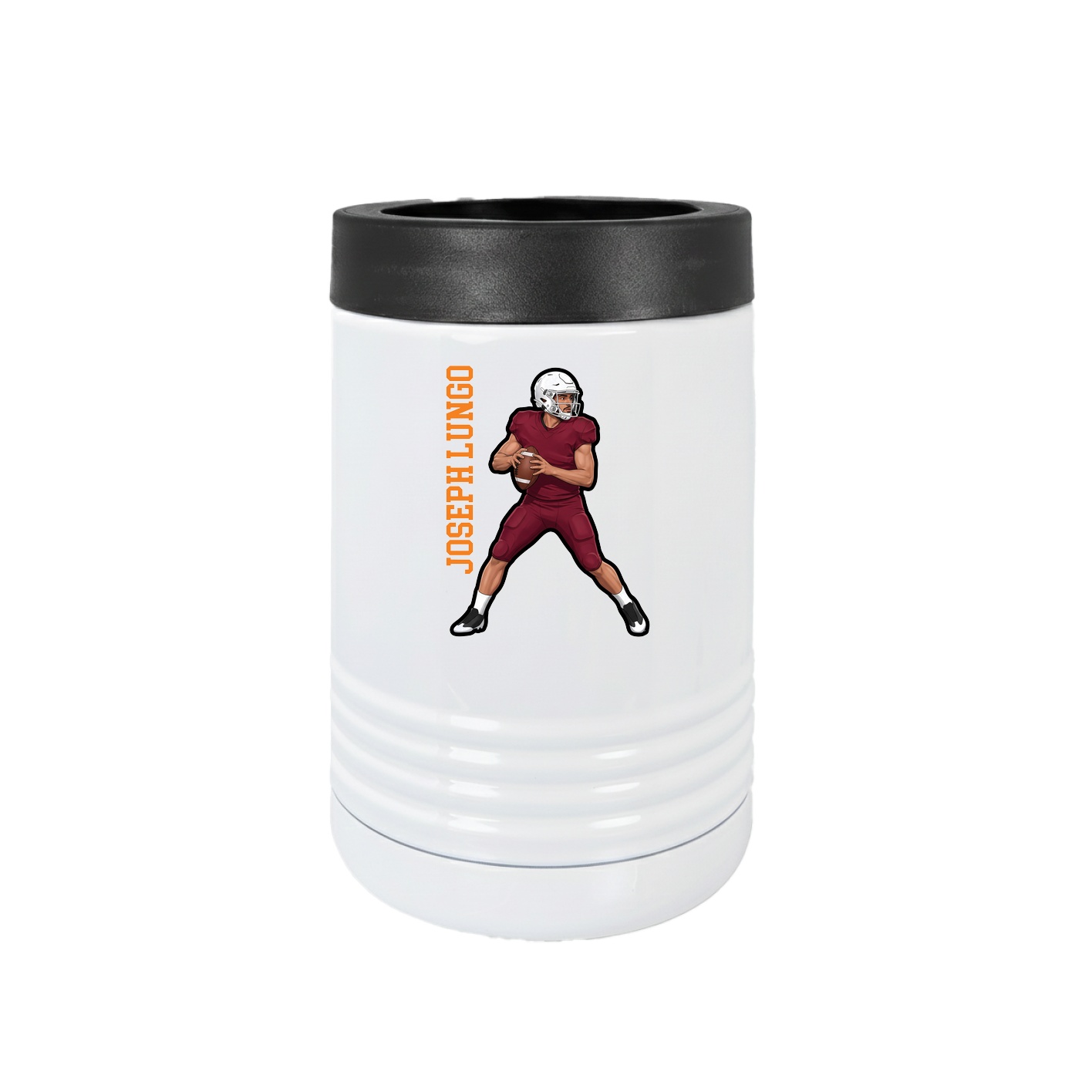 Beverage Holder — Name Vertical in White