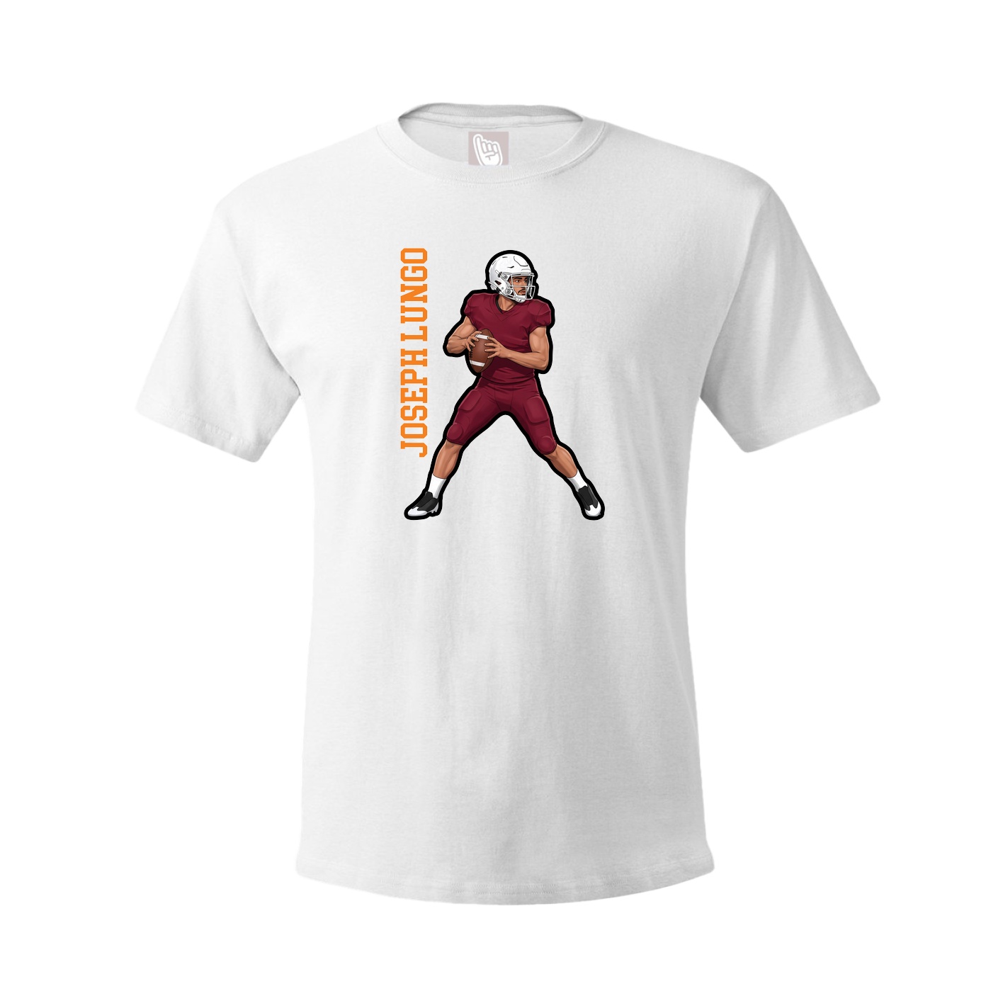 Tee — Name Vertical in White