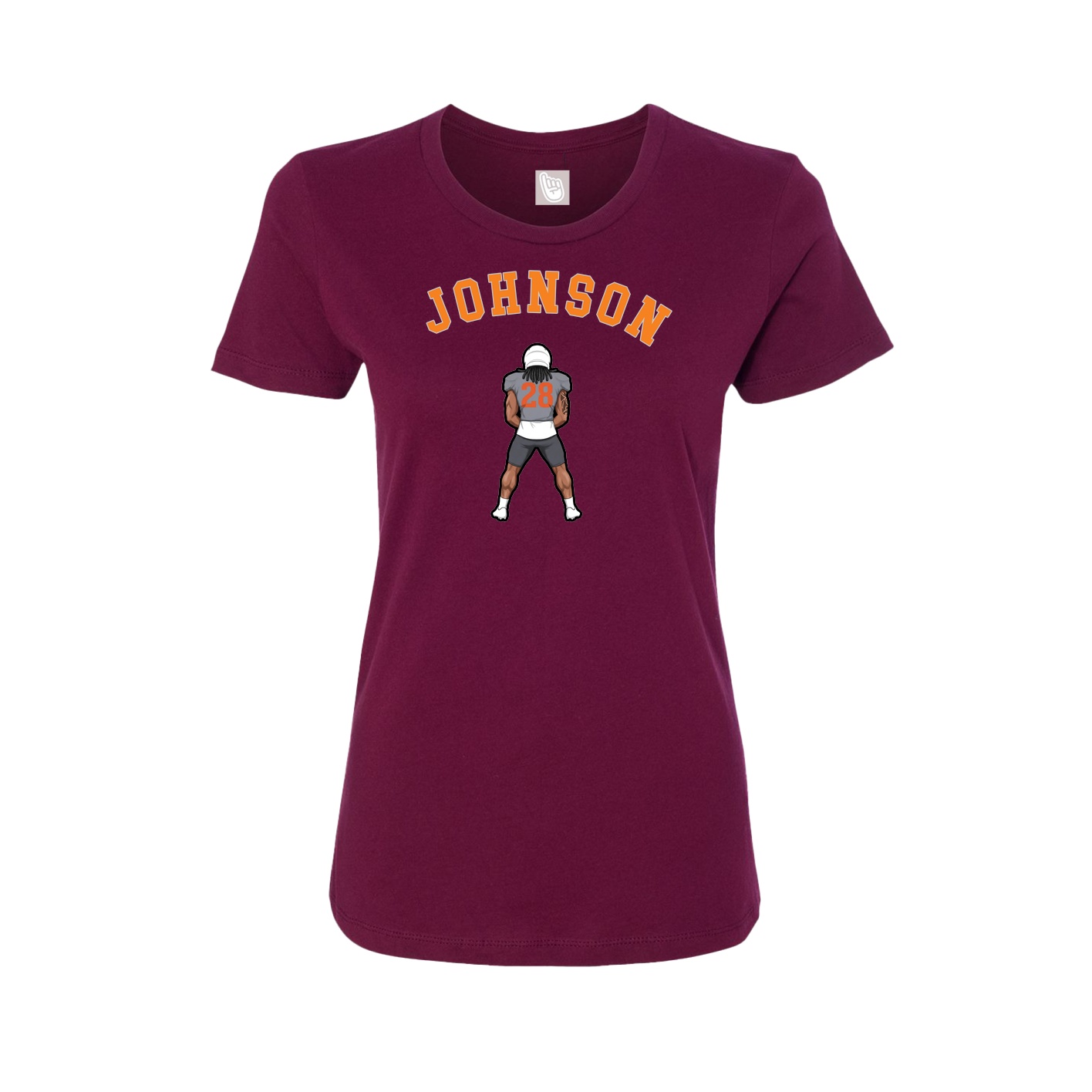 Fitted Women's Tee — Shirsey Arch in Maroon