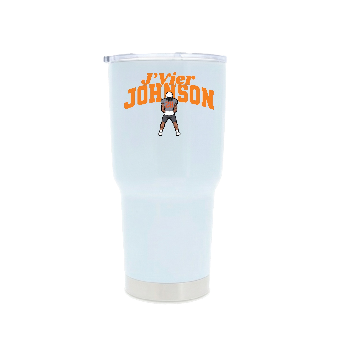 30oz Stainless Steel Tumbler — Signature Arch in White