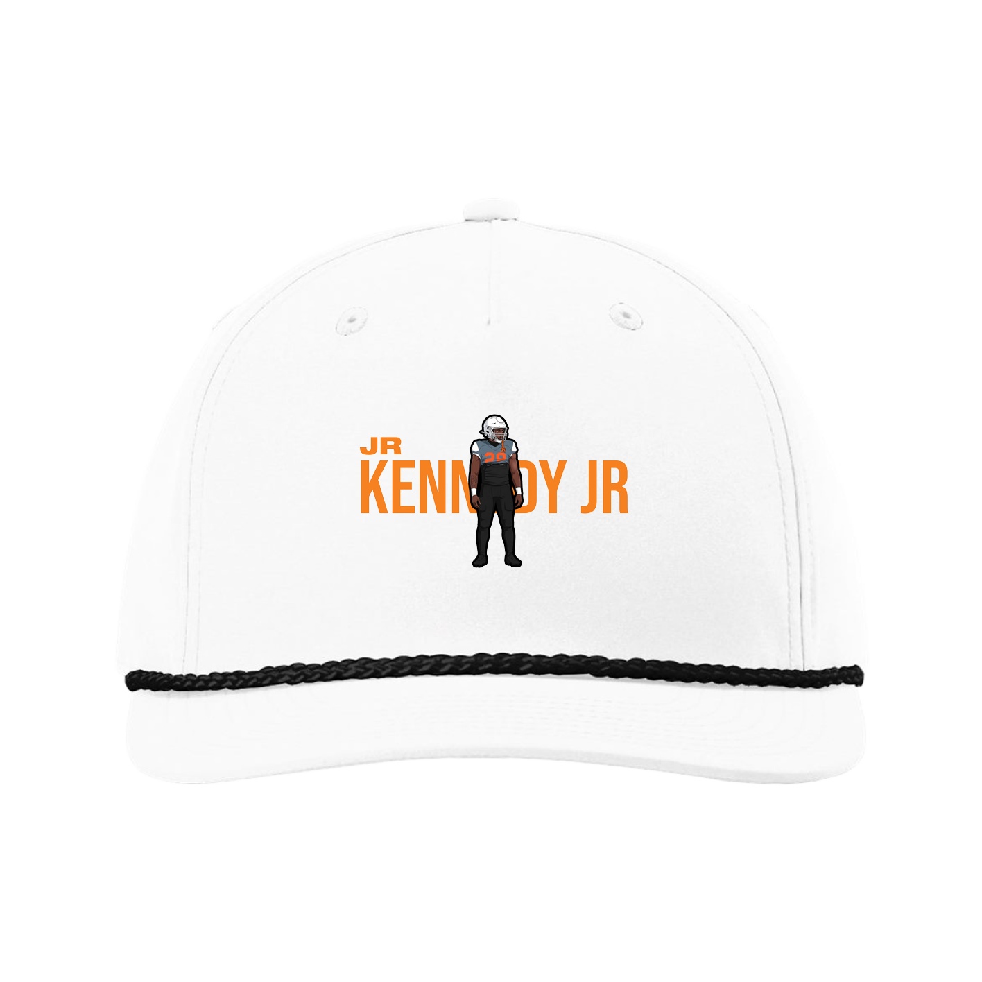 Five-Panel Classic Rope Cap — Player Name in White