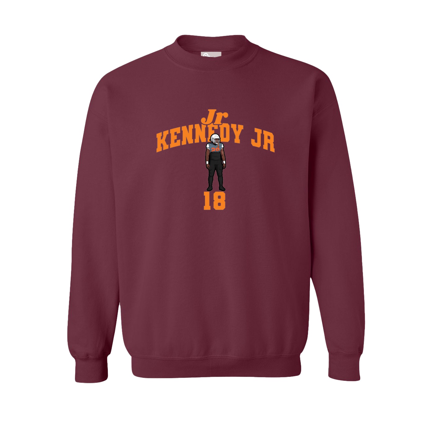 Fleece Crew — Signature Arch in Maroon