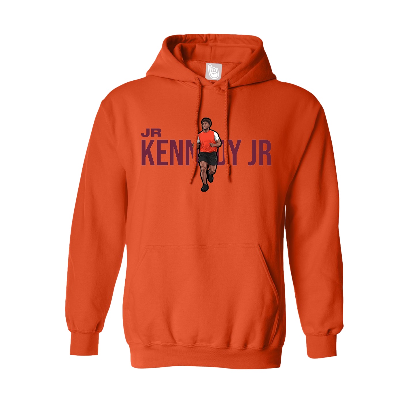 Hoodie — Player Name in Orange