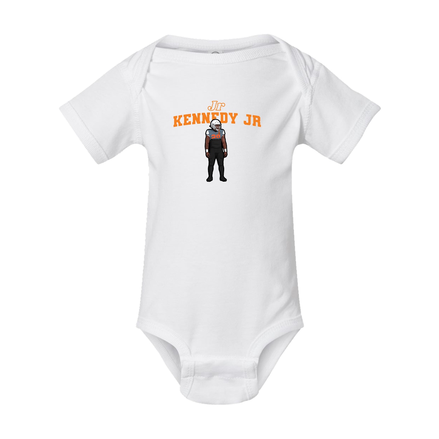 Baby Onesie — Name Arch in White