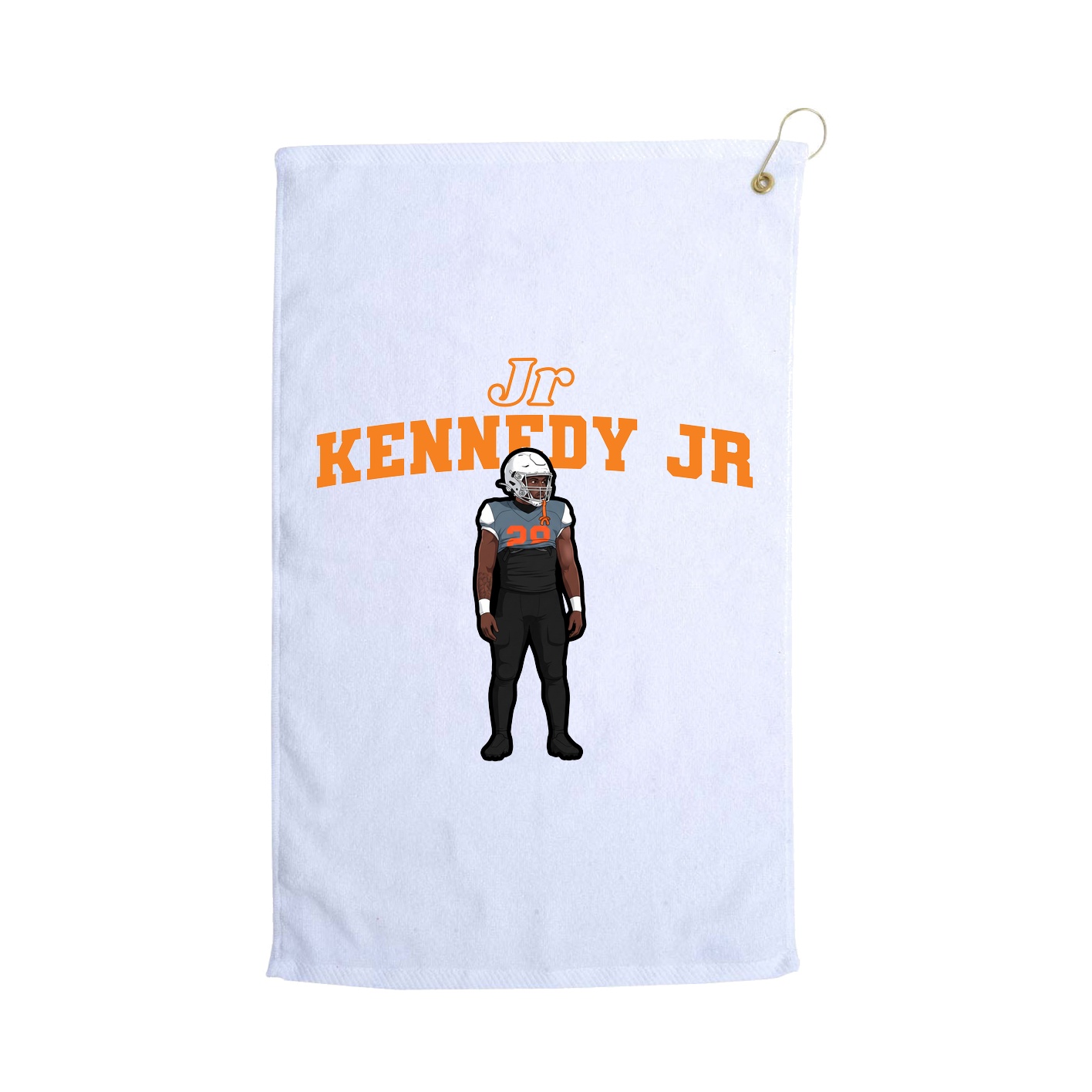 Golf Towel — Name Arch in White