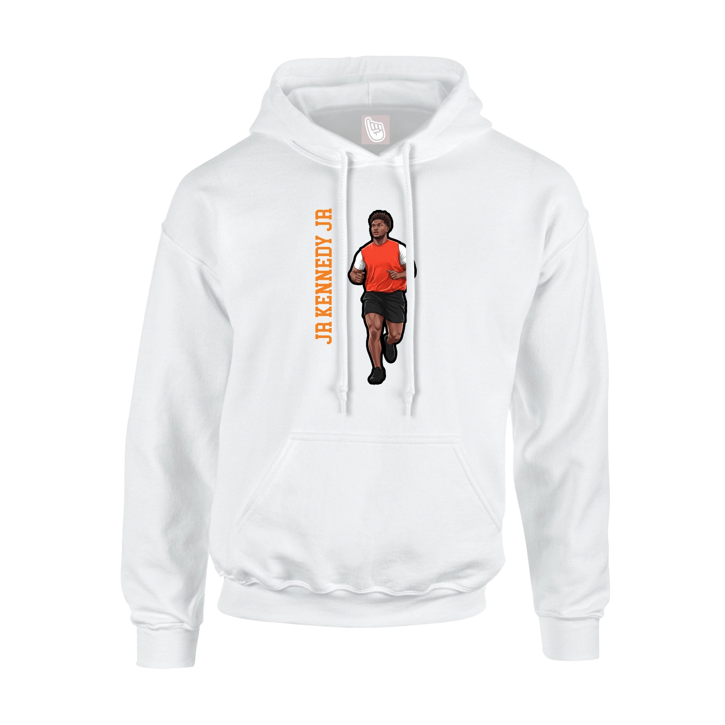 Hoodie — Name Vertical in White