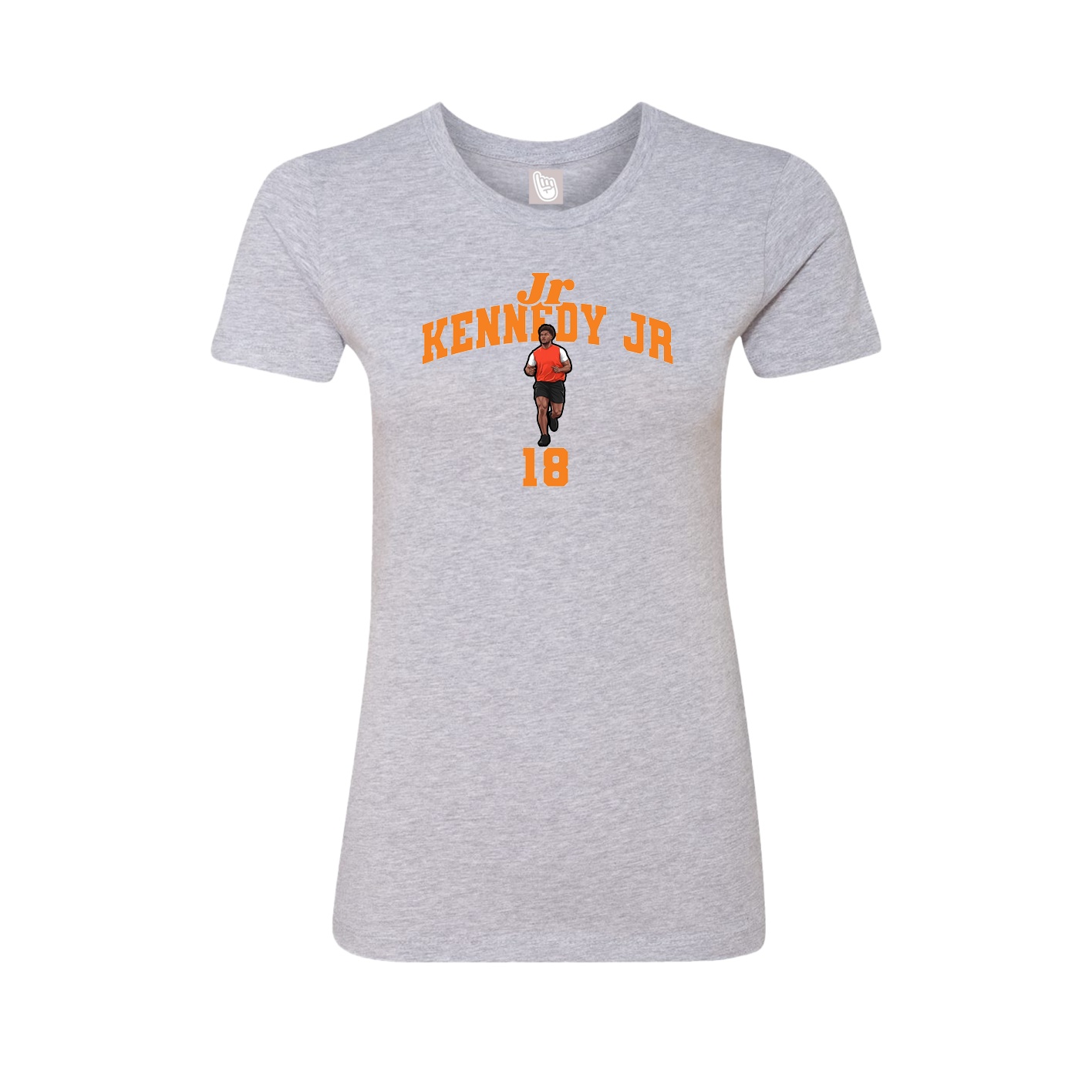 Fitted Women's Tee — Signature Arch in Grey