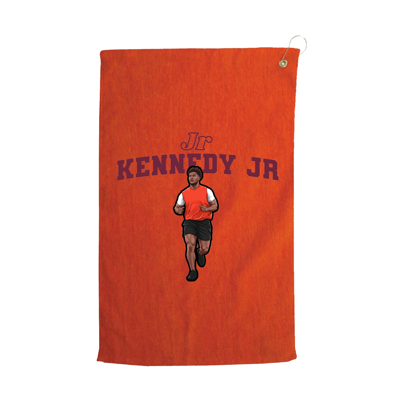 Golf Towel — Name Arch in Orange