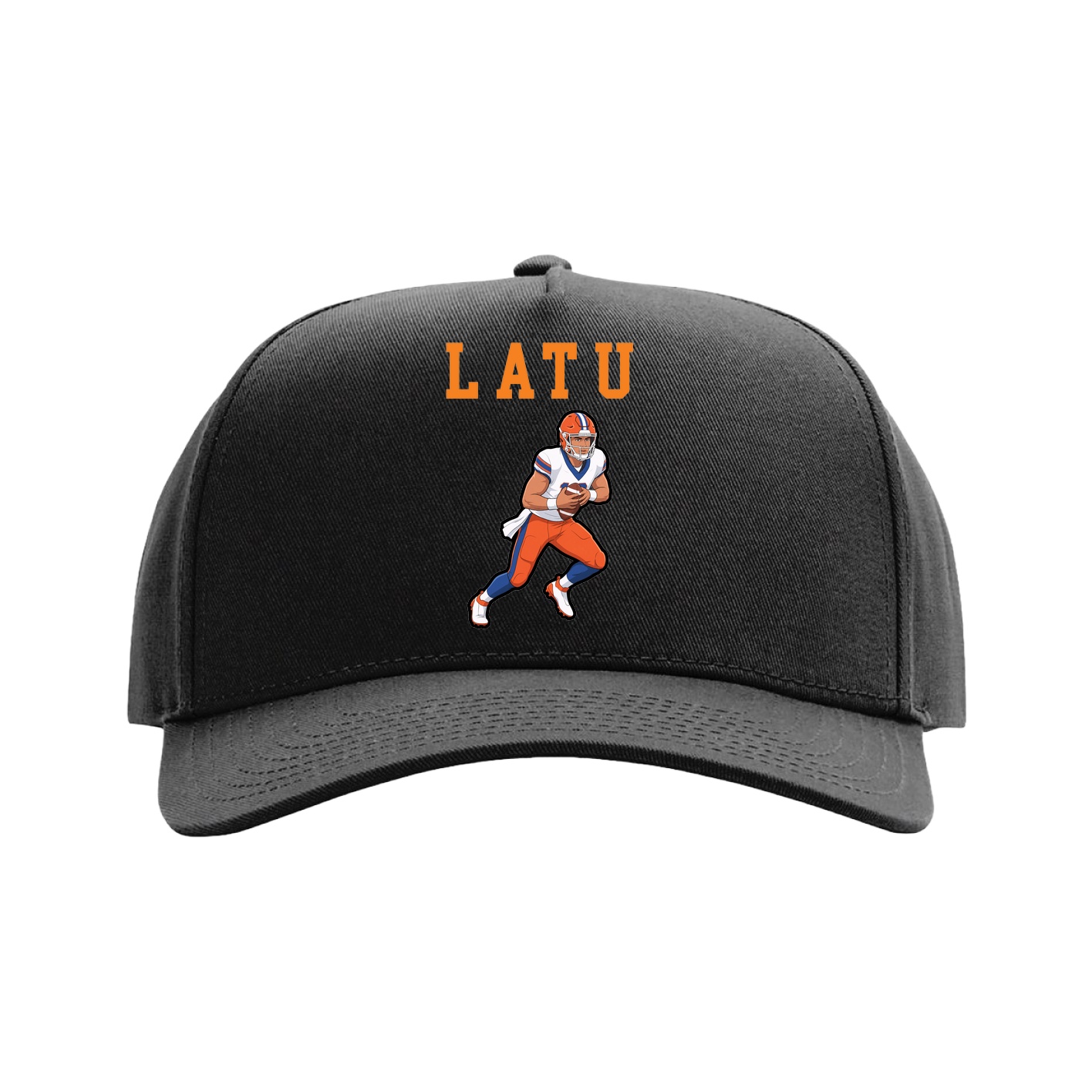 Full Fabric Five-Panel Champ Cap — Shirsey in Black
