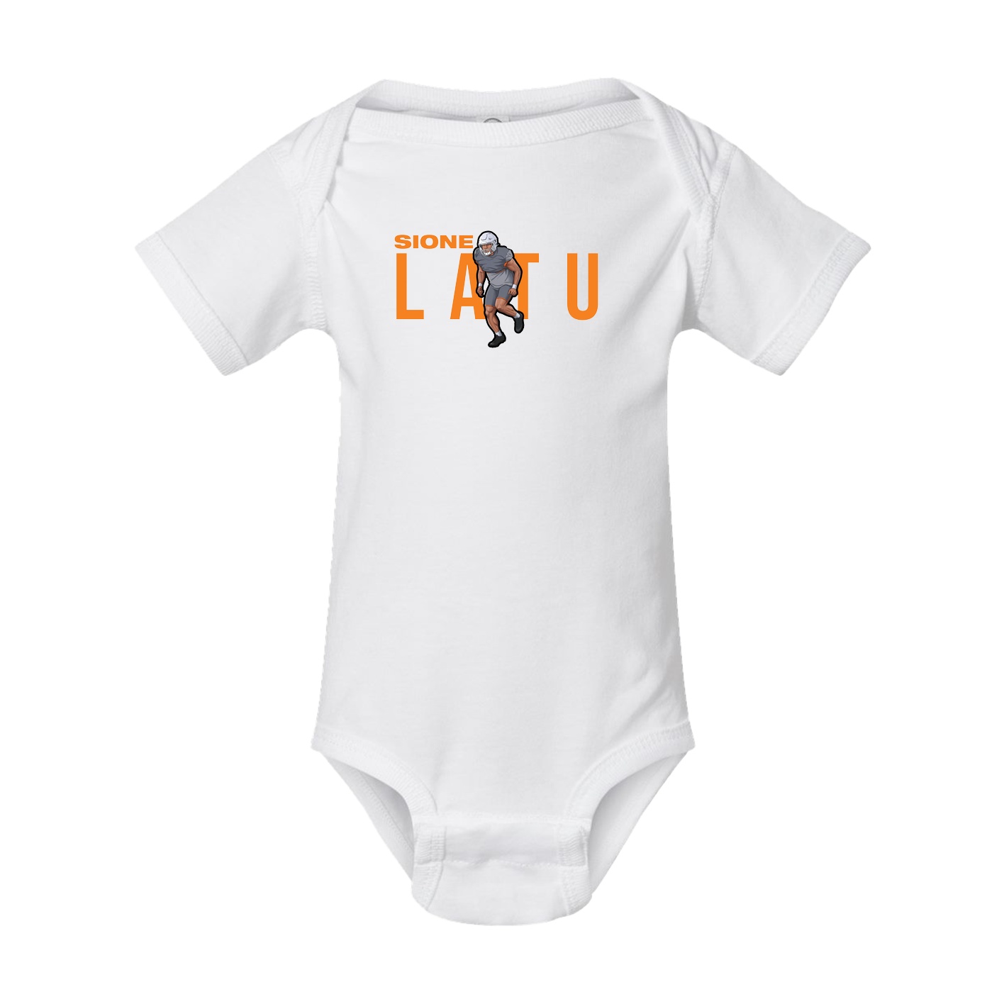 Baby Onesie — Player Name in White