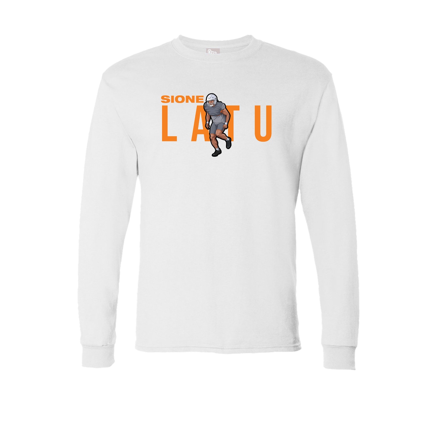 Long Sleeve Tee — Player Name in White
