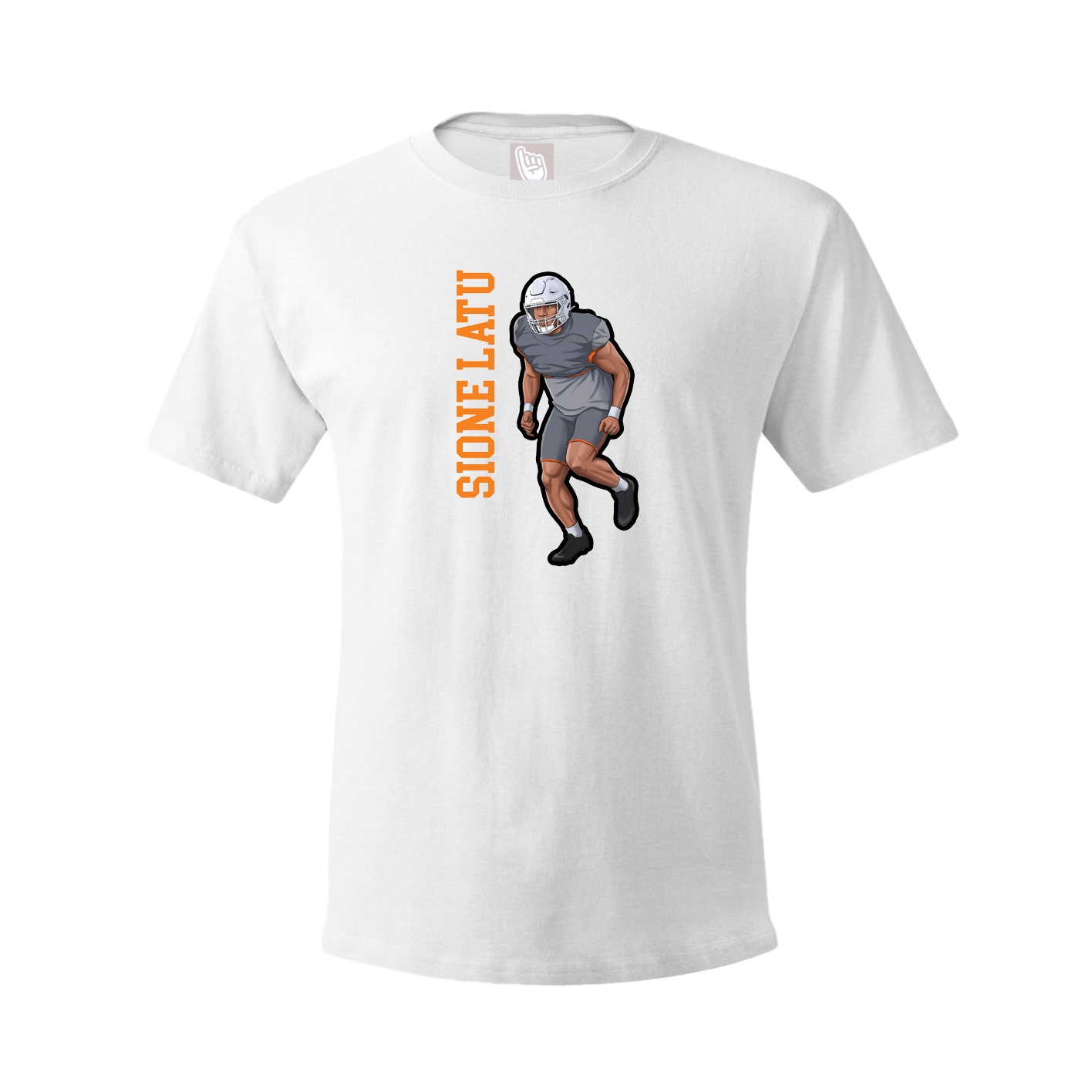 Youth Tee — Name Vertical in White