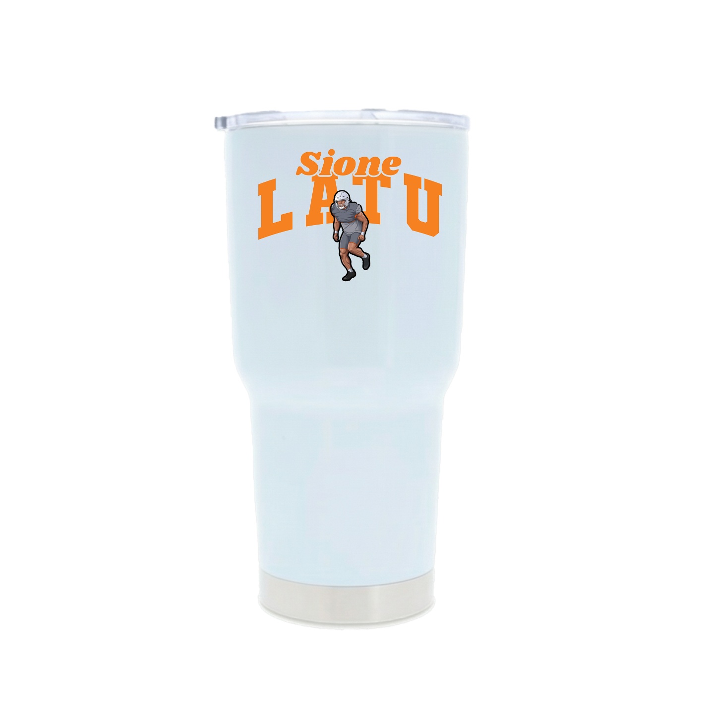 30oz Stainless Steel Tumbler — Signature Arch in White