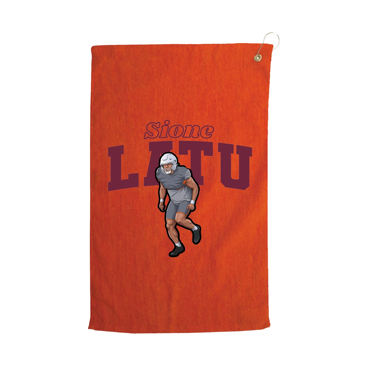 Golf Towel — Name Arch in Orange