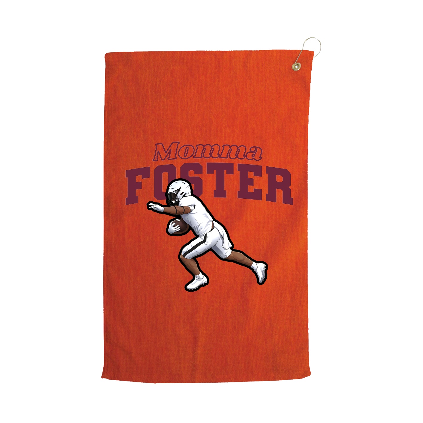 Golf Towel — Mothers Day Block in Orange
