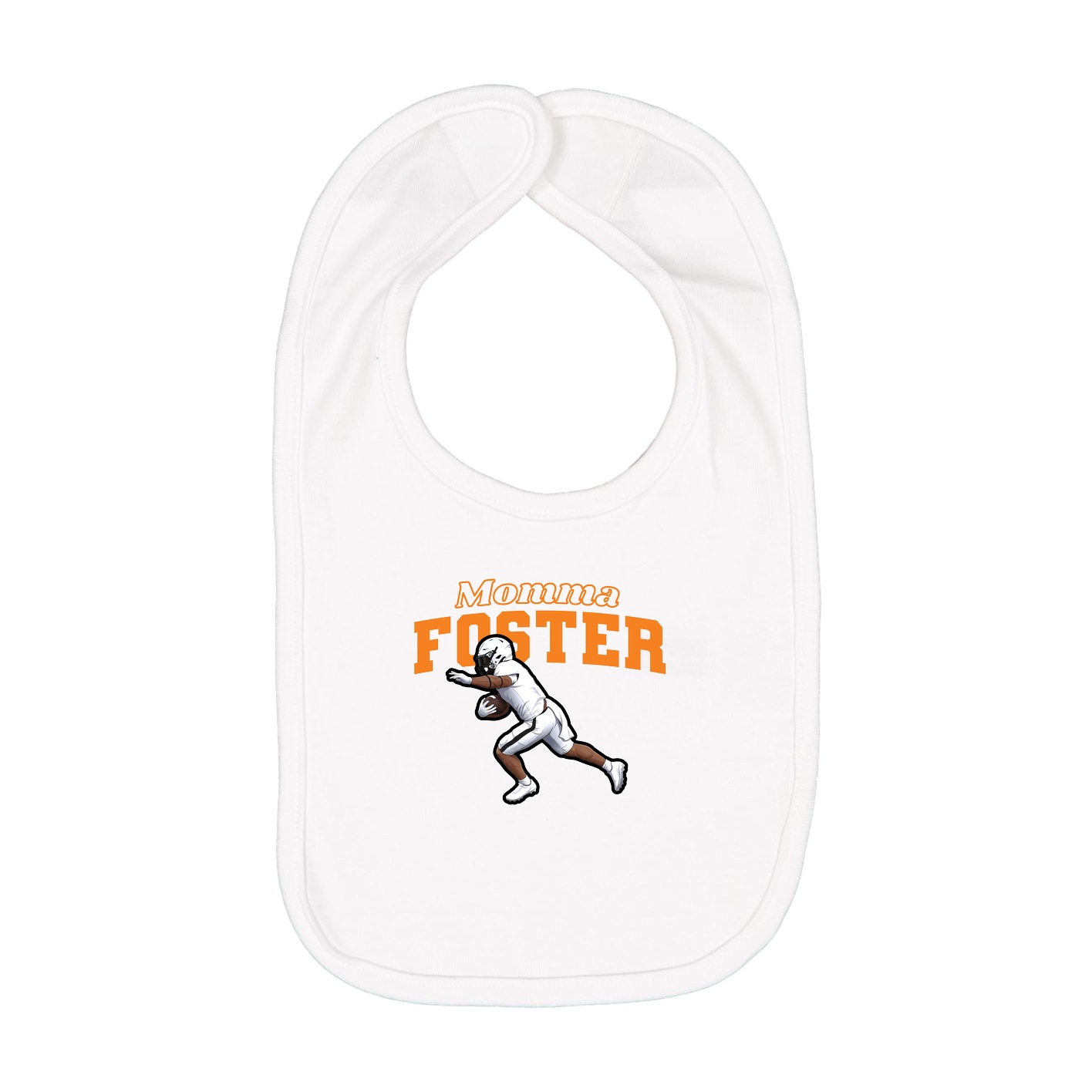 Infant Bib — Mothers Day Block in White