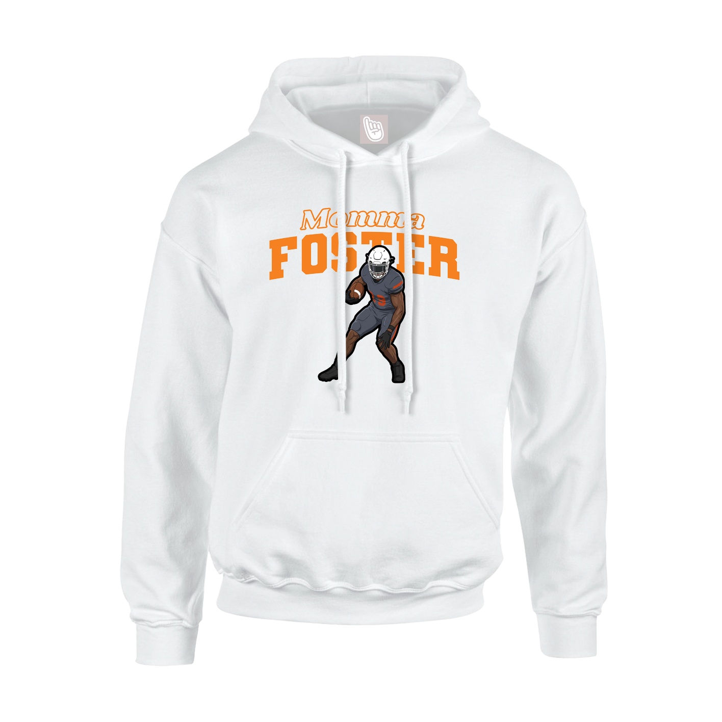Youth Hoodie — Mothers Day Block in White