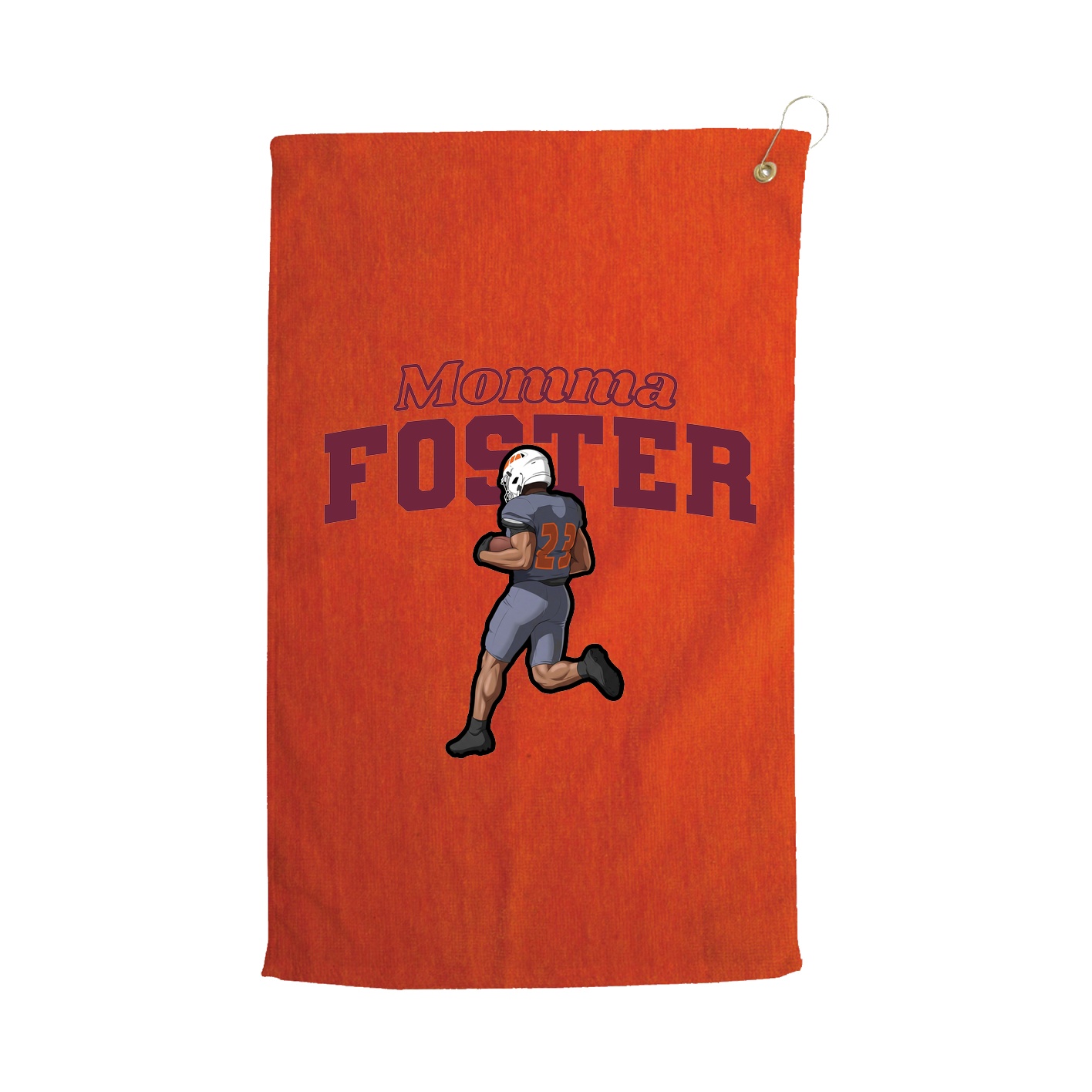 Golf Towel — Mothers Day Block in Orange