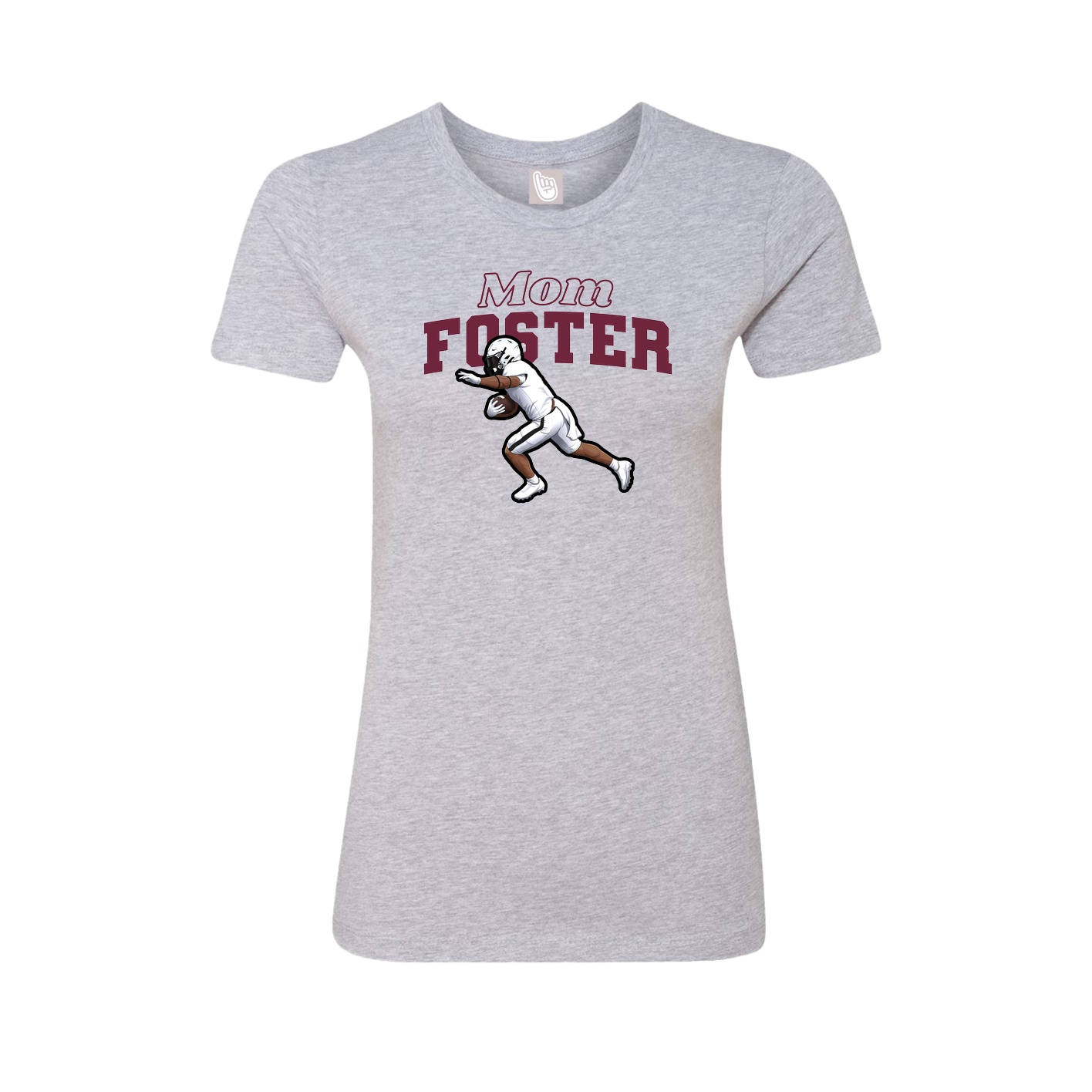 Womens Tee — Mothers Day Block in Grey