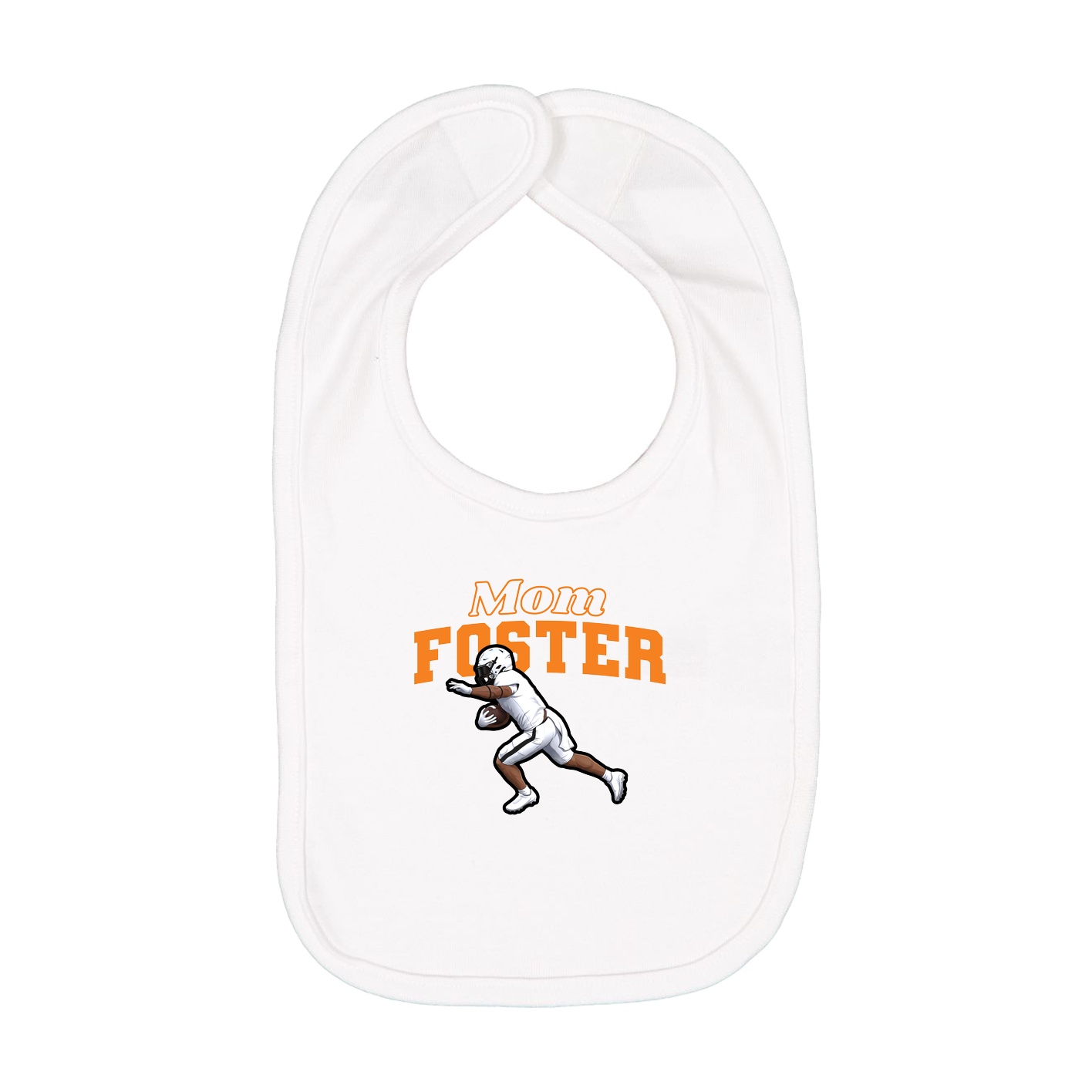 Infant Bib — Mothers Day Block in White