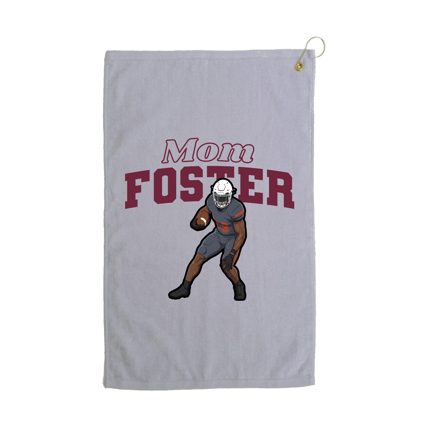 Golf Towel — Mothers Day Block in Grey