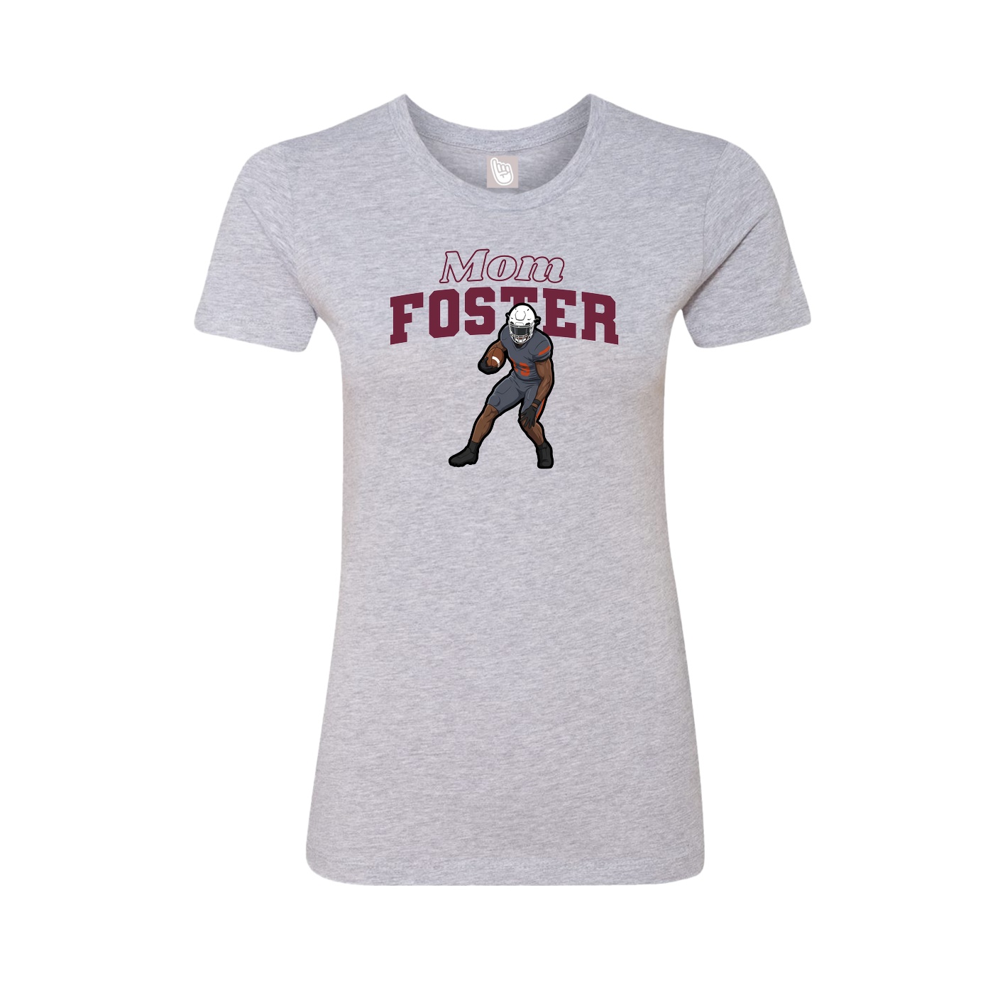 Womens Tee — Mothers Day Block in Grey