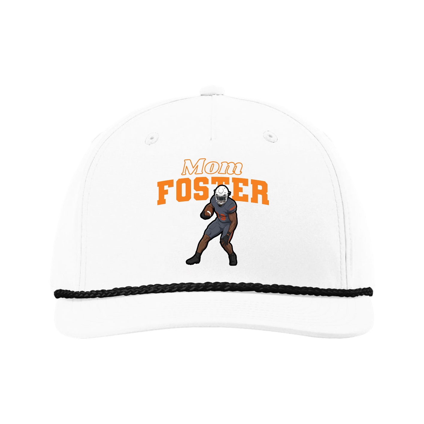 Five-Panel Classic Rope Cap — Mothers Day Block in White
