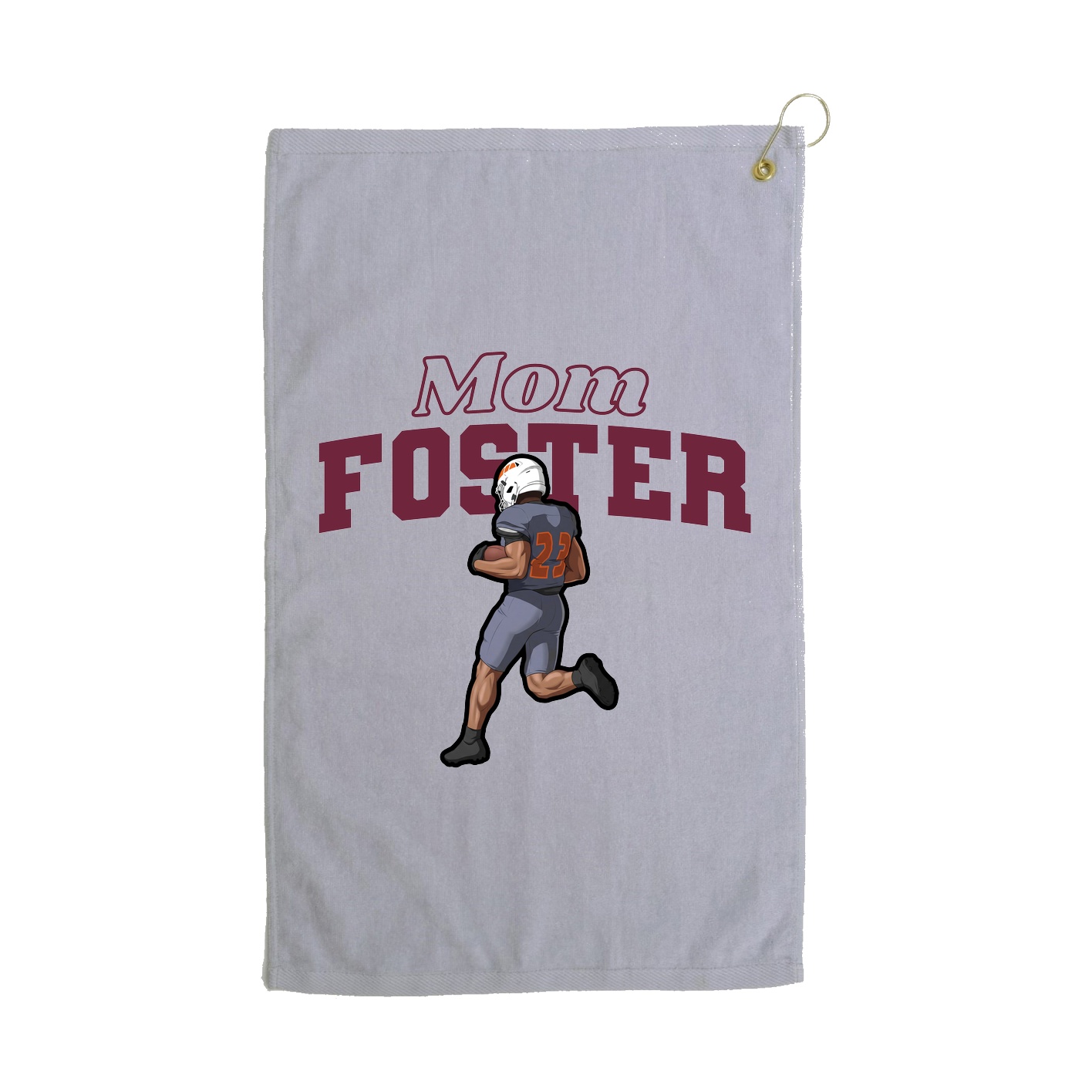Golf Towel — Mothers Day Block in Grey