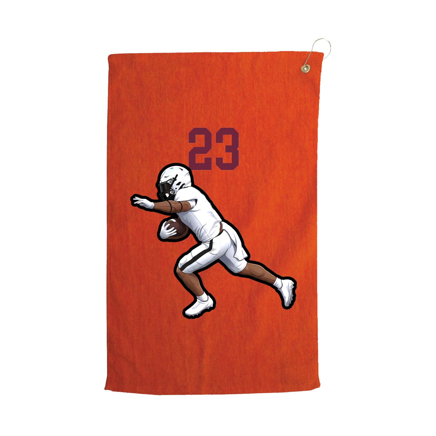Golf Towel — Number Top in Orange
