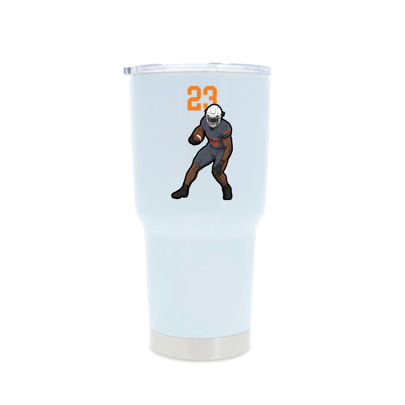 30oz Stainless Steel Tumbler — Number Top in White