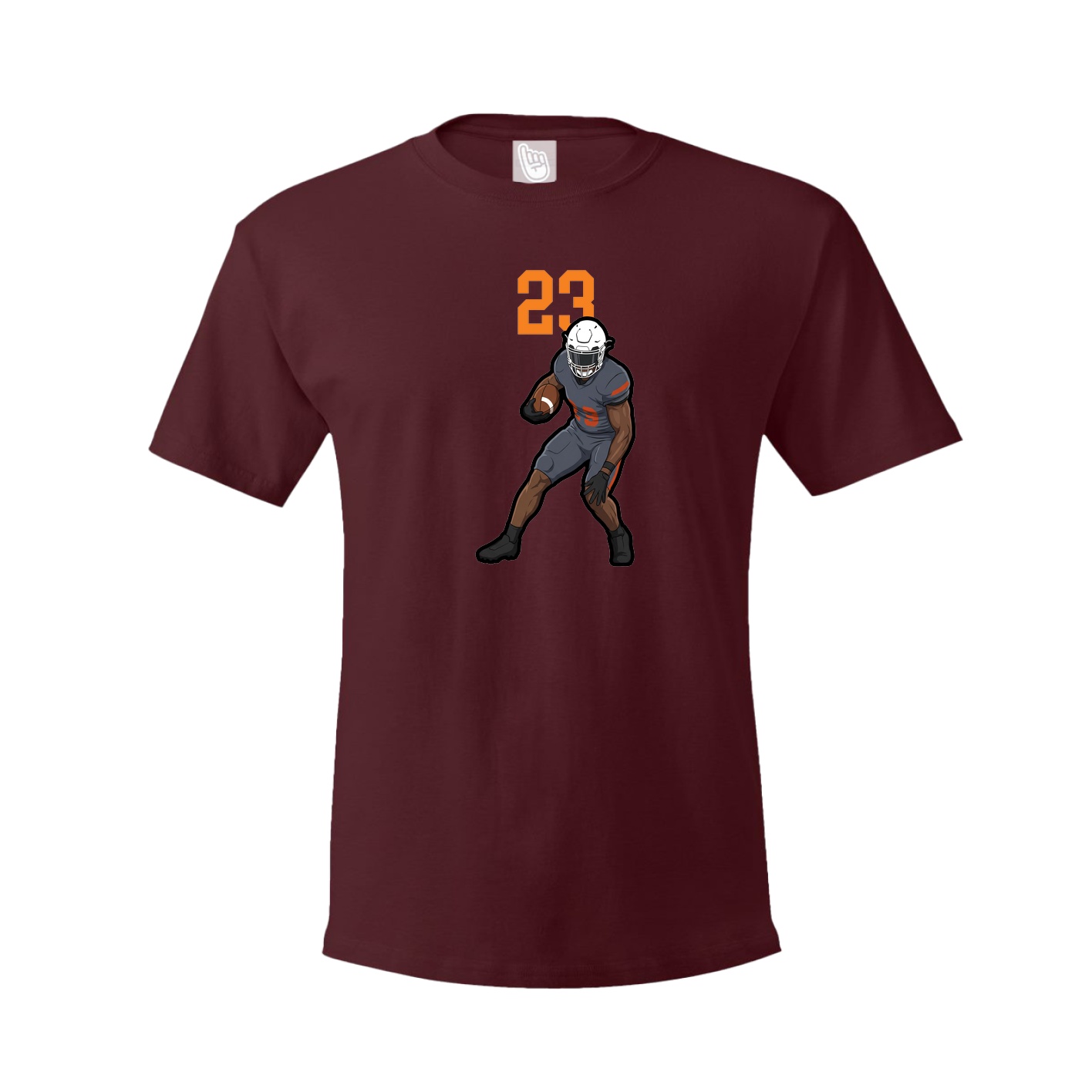 Youth Tee — Number Top in Maroon