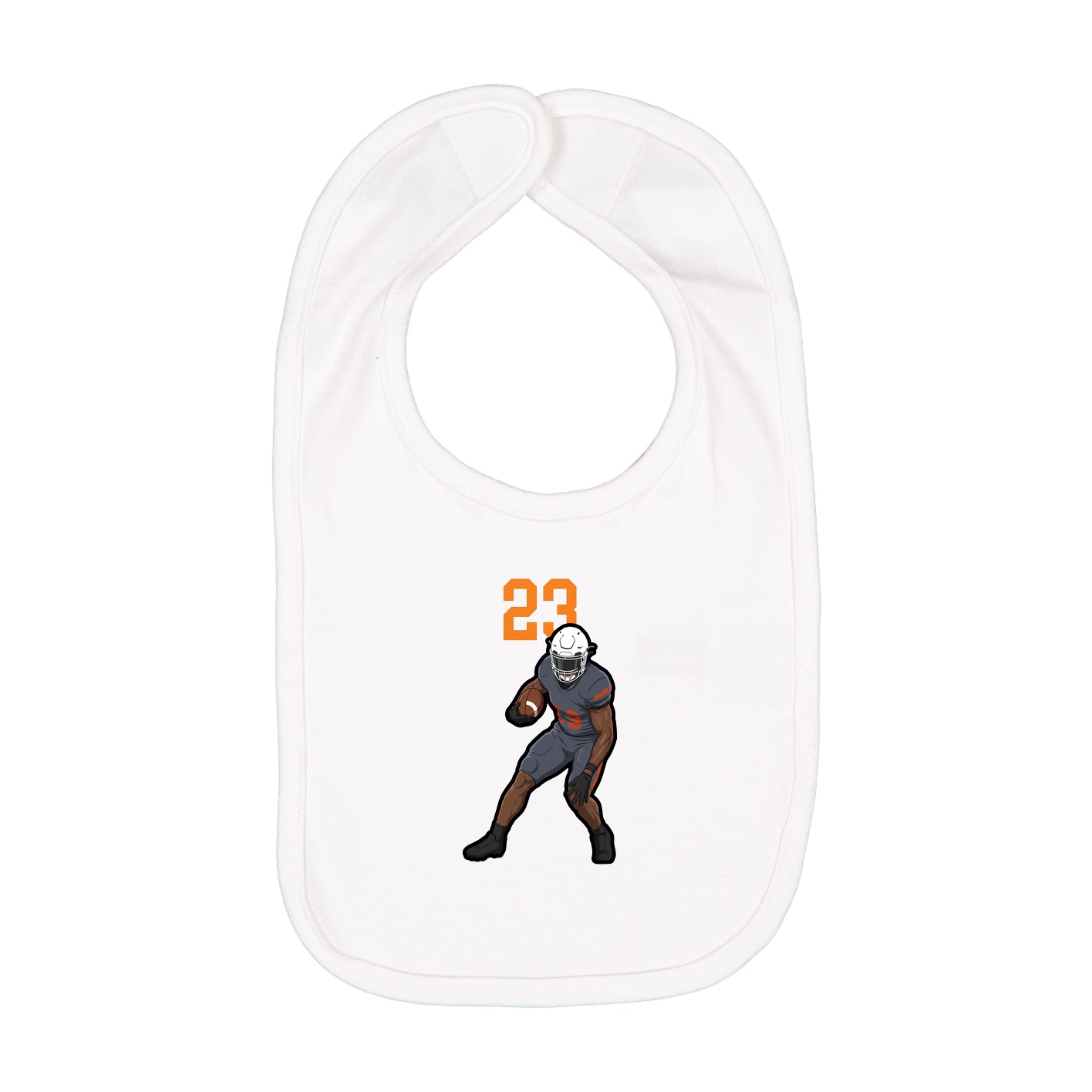 Infant Bib — Number Top in White