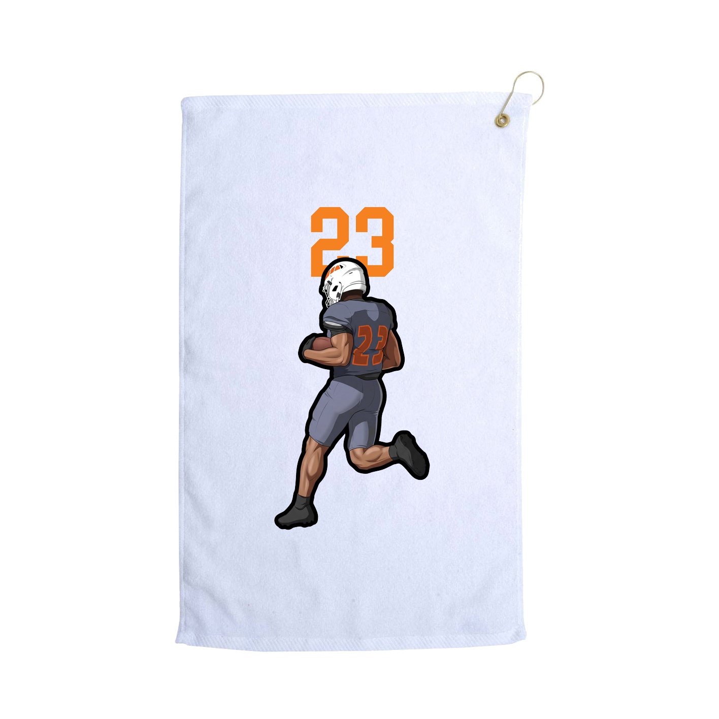Golf Towel — Number Top in White