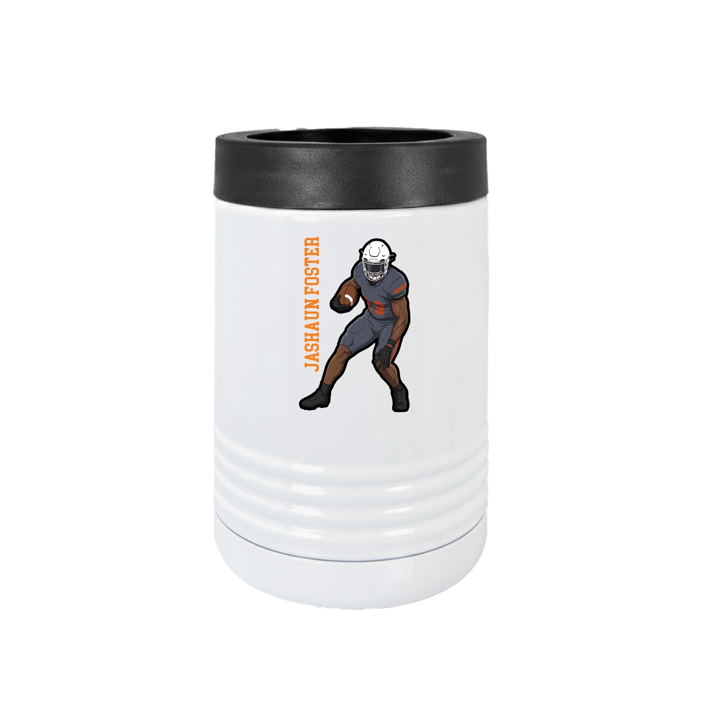Beverage Holder — Name Vertical in White