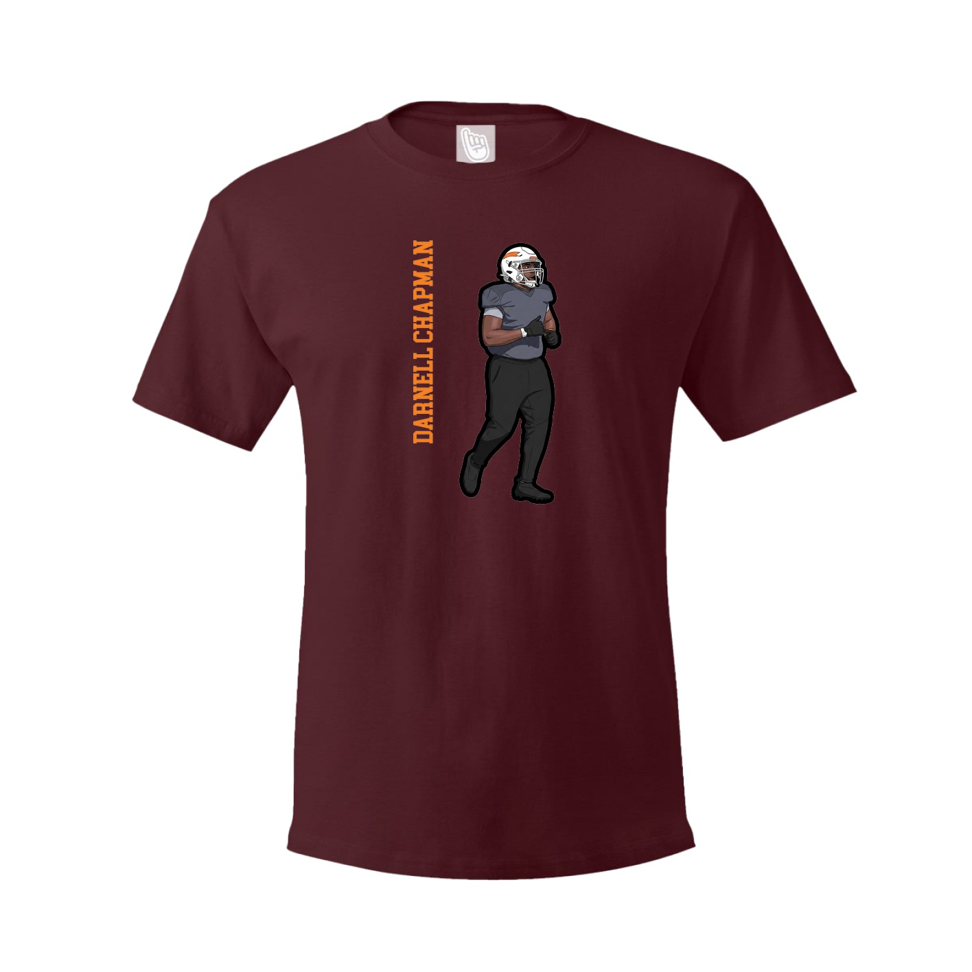 Tee — Name Vertical in Maroon