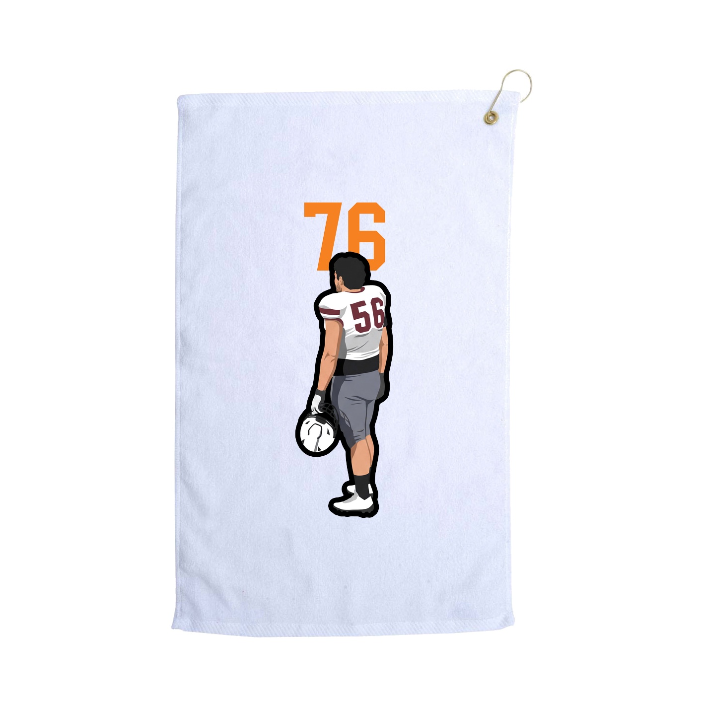 Golf Towel — Number Top in White