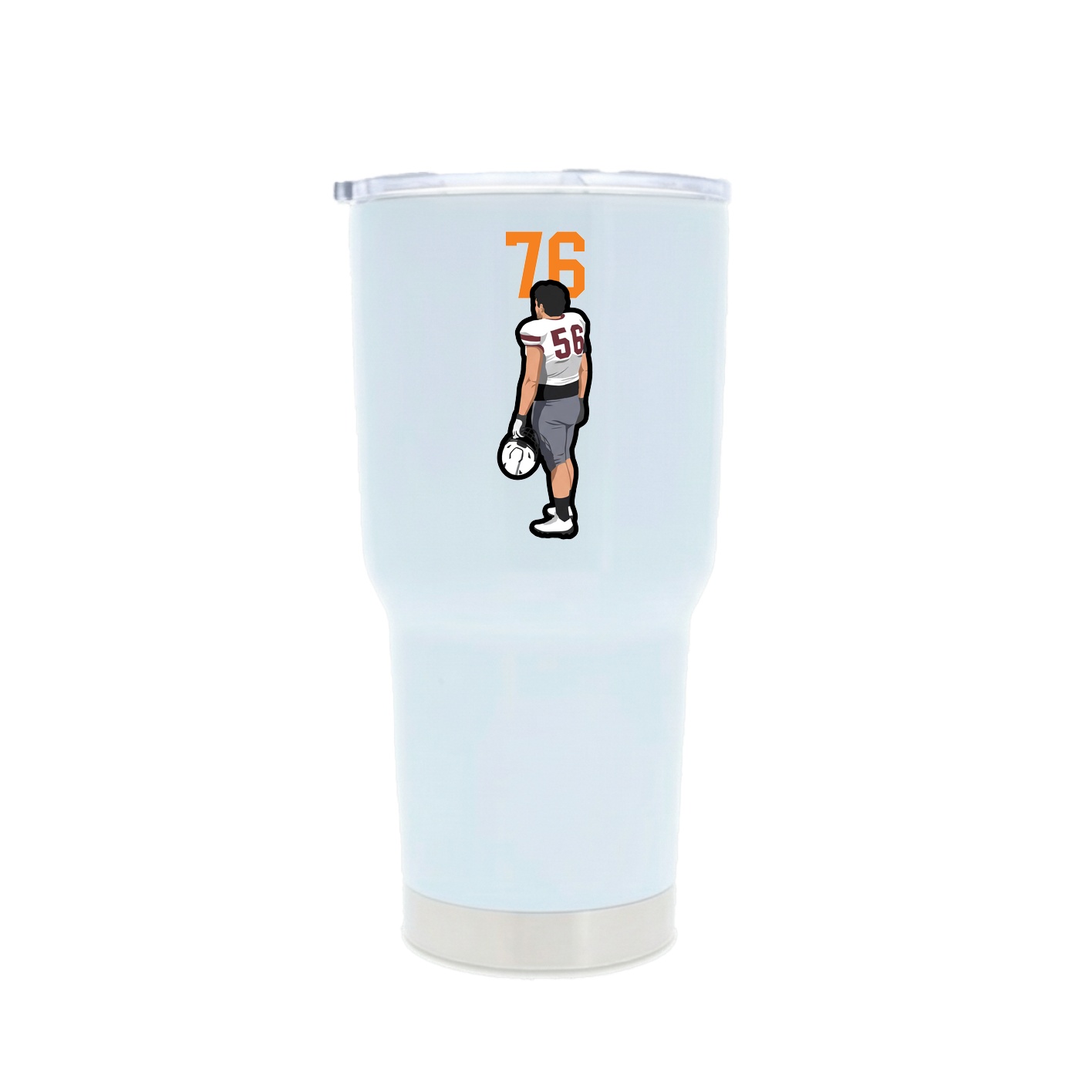 30oz Stainless Steel Tumbler — Number Top in White