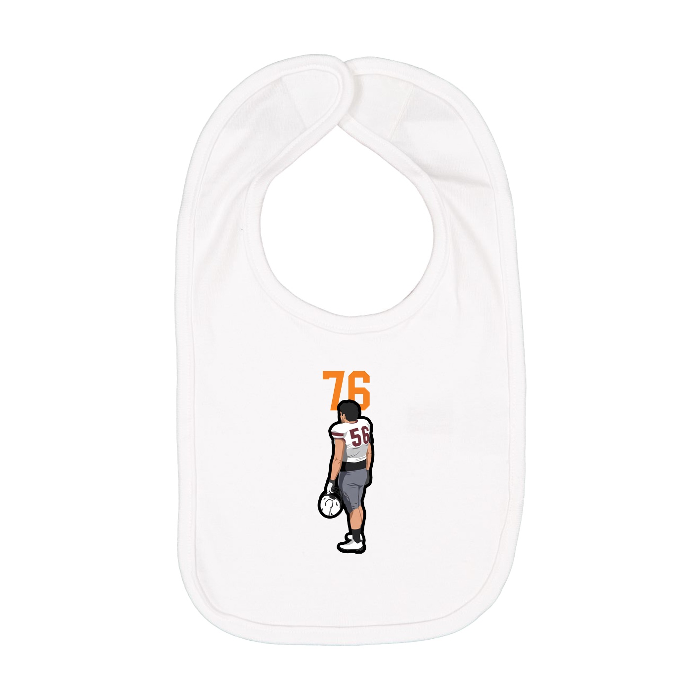 Infant Bib — Number Top in White