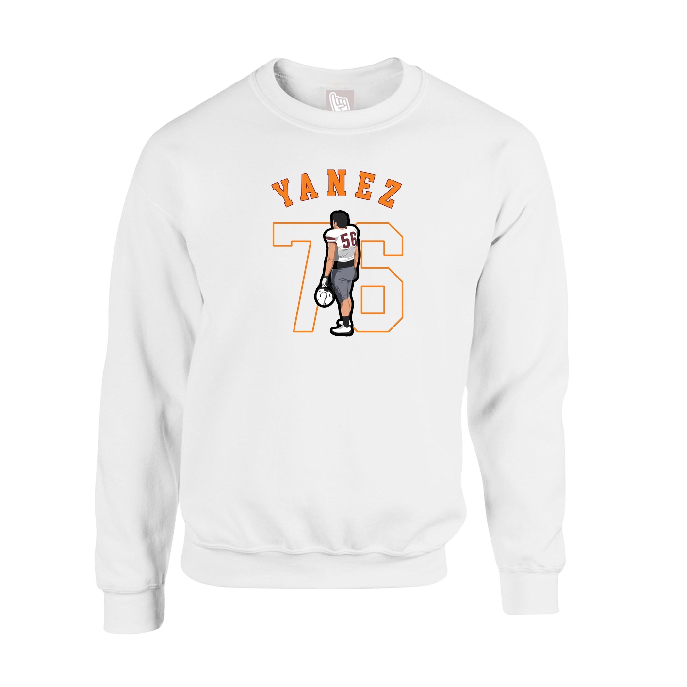 Fleece Crew — Shirsey Arch in White
