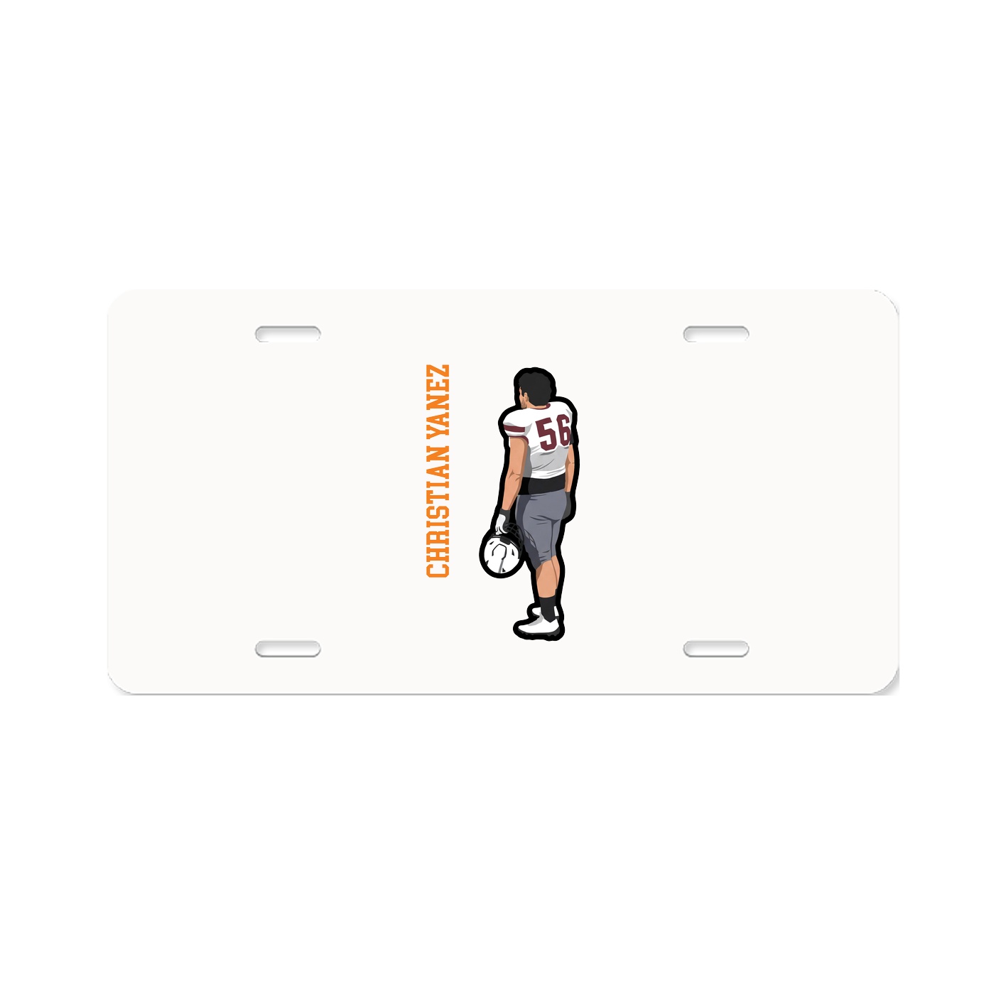 License Plate — Name Vertical in Classic