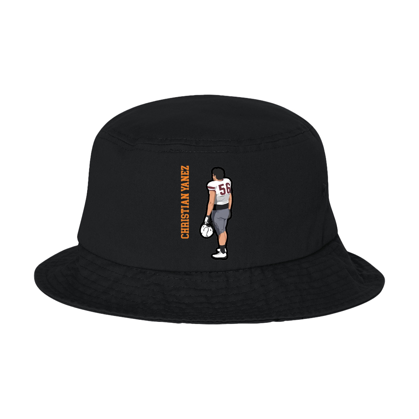 Bucket Cap — Name Vertical in Black