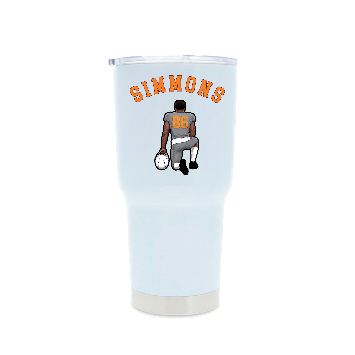 30oz Stainless Steel Tumbler — Shirsey Arch in White