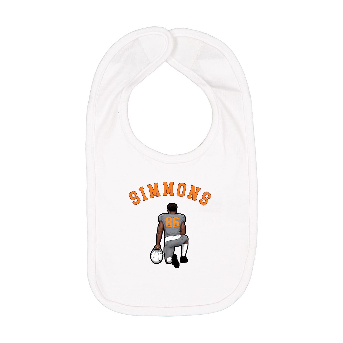 Infant Bib — Shirsey Arch in White