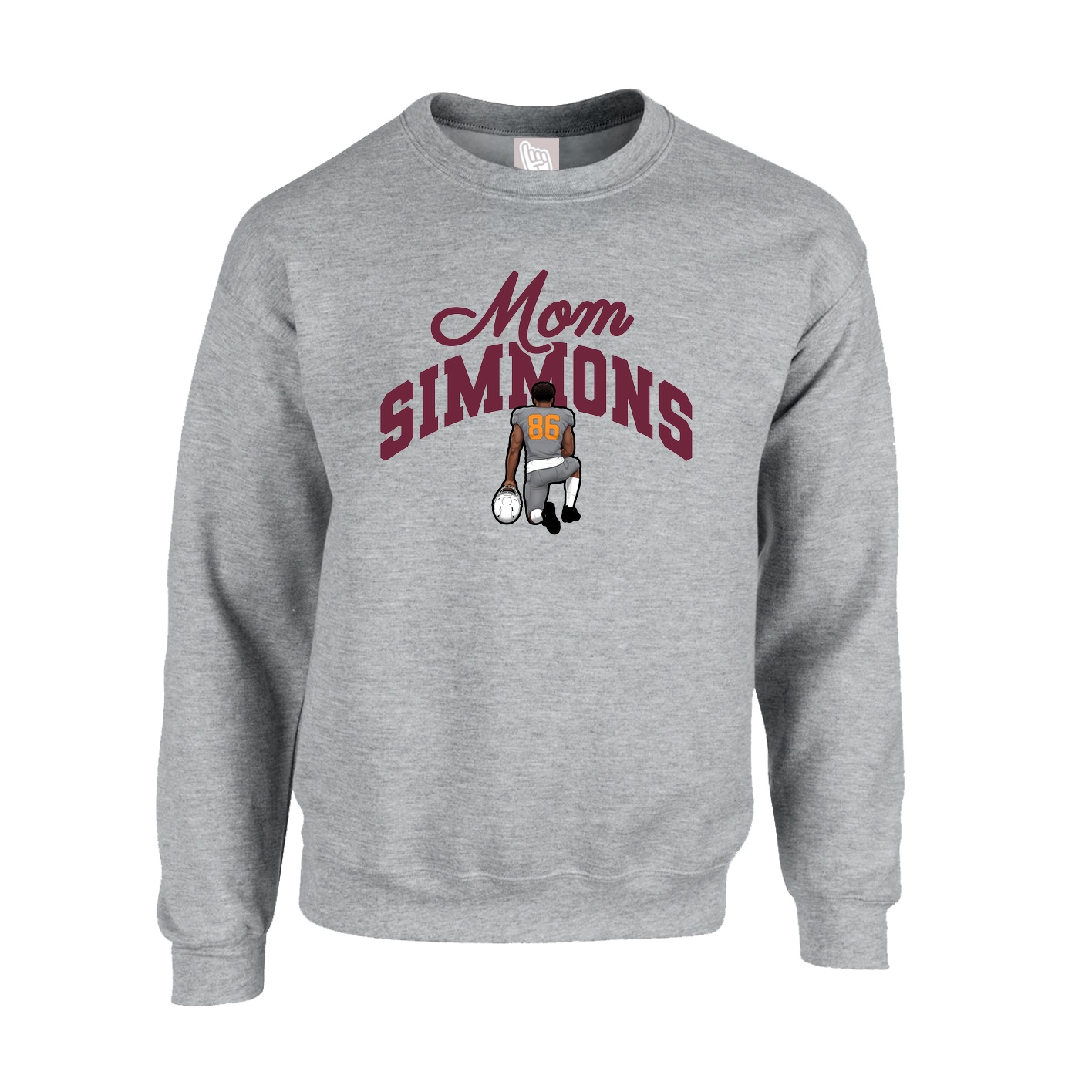 Fleece Crew — Mothers Day Arch in Grey